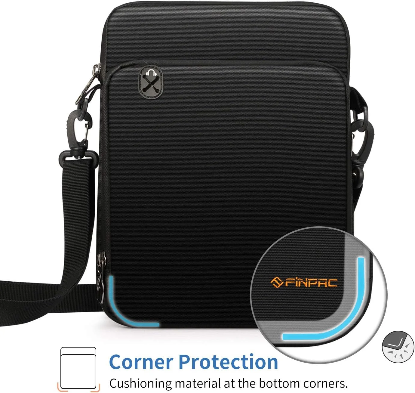 کیف آستین لپ تاپ و تبلت 12.9-13 اینچی FINPAC، کیف شانه ای اداری کیف آستین لپ تاپ و تبلت 12.9-13 اینچی FINPAC، کیف شانه ای اداری