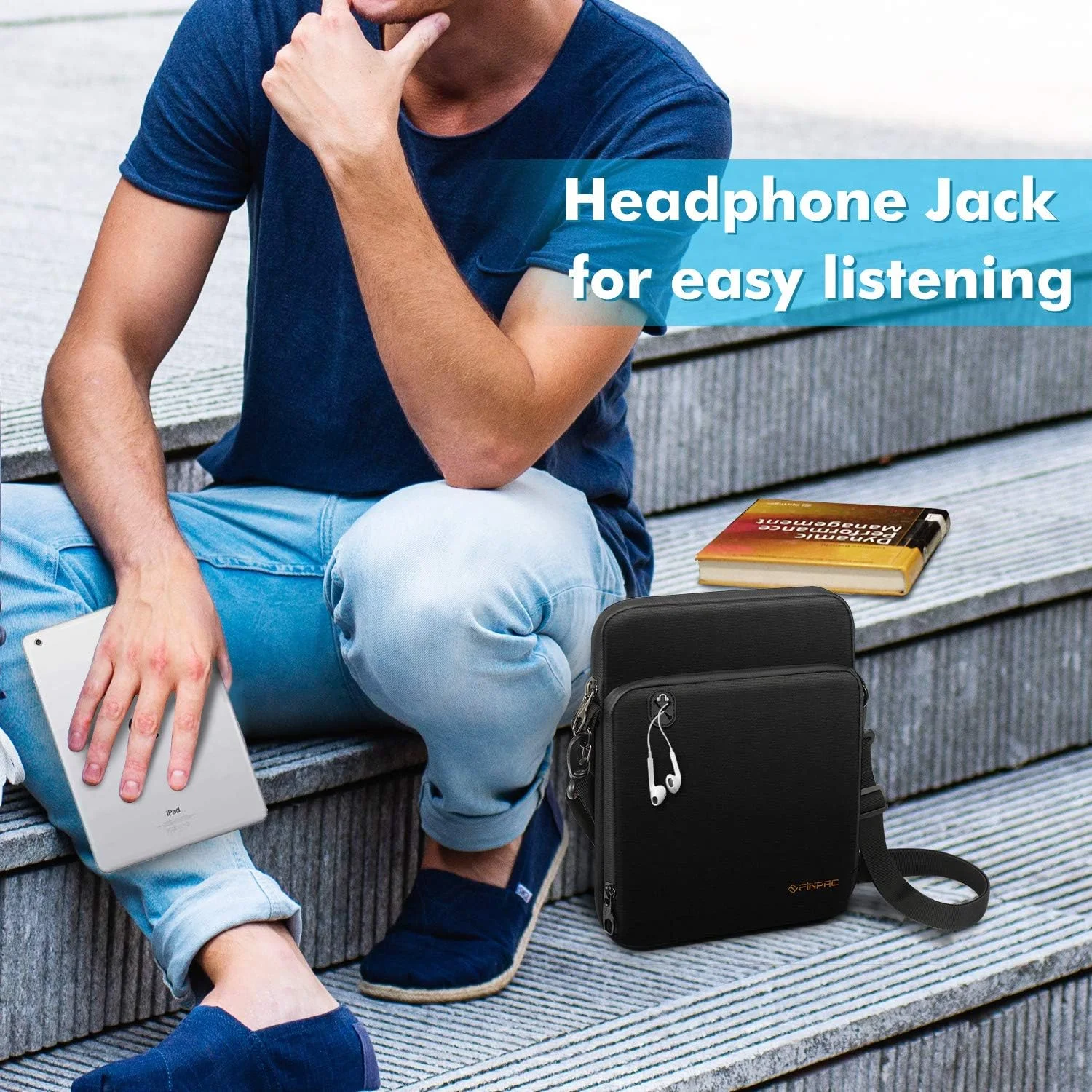 کیف آستین لپ تاپ و تبلت 12.9-13 اینچی FINPAC، کیف شانه ای اداری کیف آستین لپ تاپ و تبلت 12.9-13 اینچی FINPAC، کیف شانه ای اداری