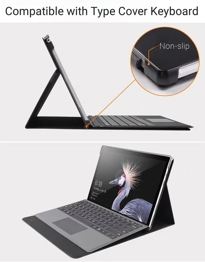 کاور محافظ تبلت سرفیس پرو ۱۲ اینچ ۲۰۲۵، کاور باریک تجاری چند زاویه ای با نگهدارنده قلم، قابلیت خواب/بیدار شدن خودکار، سازگار با کیبورد تایپ کاور (خاکستری، سرفیس پرو ۱۲) کاور محافظ تبلت سرفیس پرو ۱۲ اینچ ۲۰۲۵، کاور باریک تجاری چند زاویه ای با نگهدارنده قلم، قابلیت خواب/بیدار شدن خودکار، سازگار با کیبورد تایپ کاور (خاکستری، سرفیس پرو ۱۲)