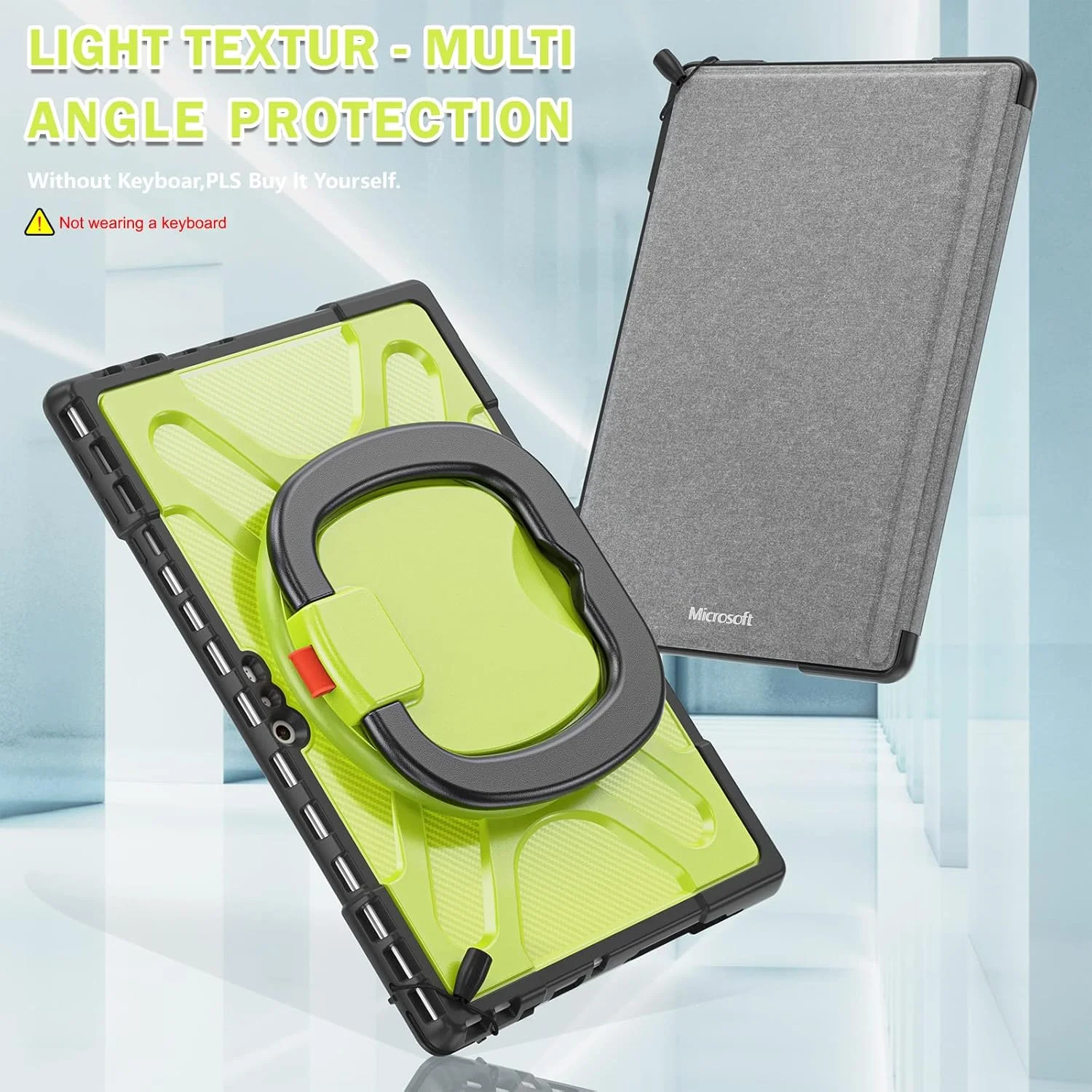کیف ZXHYliang برای مایکروسافت Surface Pro 7 / Pro 6 / Pro 5 / Pro 4: با پایه نگهدارنده مقاوم در برابر ضربه، سازگار با کیبورد Type Cover. (زرد سبز) کیف ZXHYliang برای مایکروسافت Surface Pro 7 / Pro 6 / Pro 5 / Pro 4: با پایه نگهدارنده مقاوم در برابر ضربه، سازگار با کیبورد Type Cover. (زرد سبز)