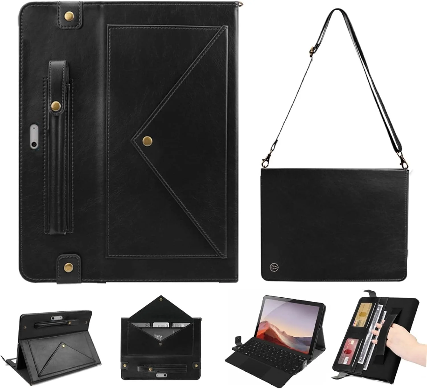 کیف های گوشی QIHANG SHIHUI برای تبلت Microsoft Surface Pro 8، مدل پاکتی، چرمی، رنگ ثابت (مشکی)(قرمز)(رزگلد)(آبی)(قهوه ای) (رنگ: مشکی) کیف های گوشی QIHANG SHIHUI برای تبلت Microsoft Surface Pro 8، مدل پاکتی، چرمی، رنگ ثابت (مشکی)(قرمز)(رزگلد)(آبی)(قهوه ای) (رنگ: مشکی)