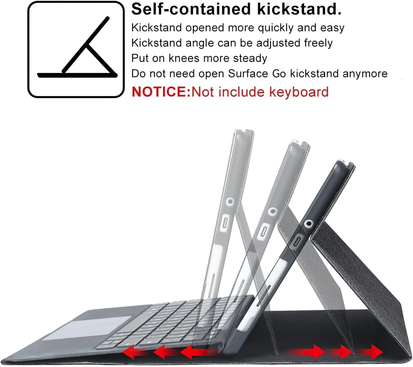 کاور محافظ Omnpak برای Surface Go 4 2023/Go 3 2021/Go 2 2020/Go 2018 به همراه جای قلم، کاور باریک و سبک با قابلیت تنظیم زاویه، سازگار با کیبورد Type Cover (کیبورد شامل نمی شود) کاور محافظ Omnpak برای Surface Go 4 2023/Go 3 2021/Go 2 2020/Go 2018 به همراه جای قلم، کاور باریک و سبک با قابلیت تنظیم زاویه، سازگار با کیبورد Type Cover (کیبورد شامل نمی شود)