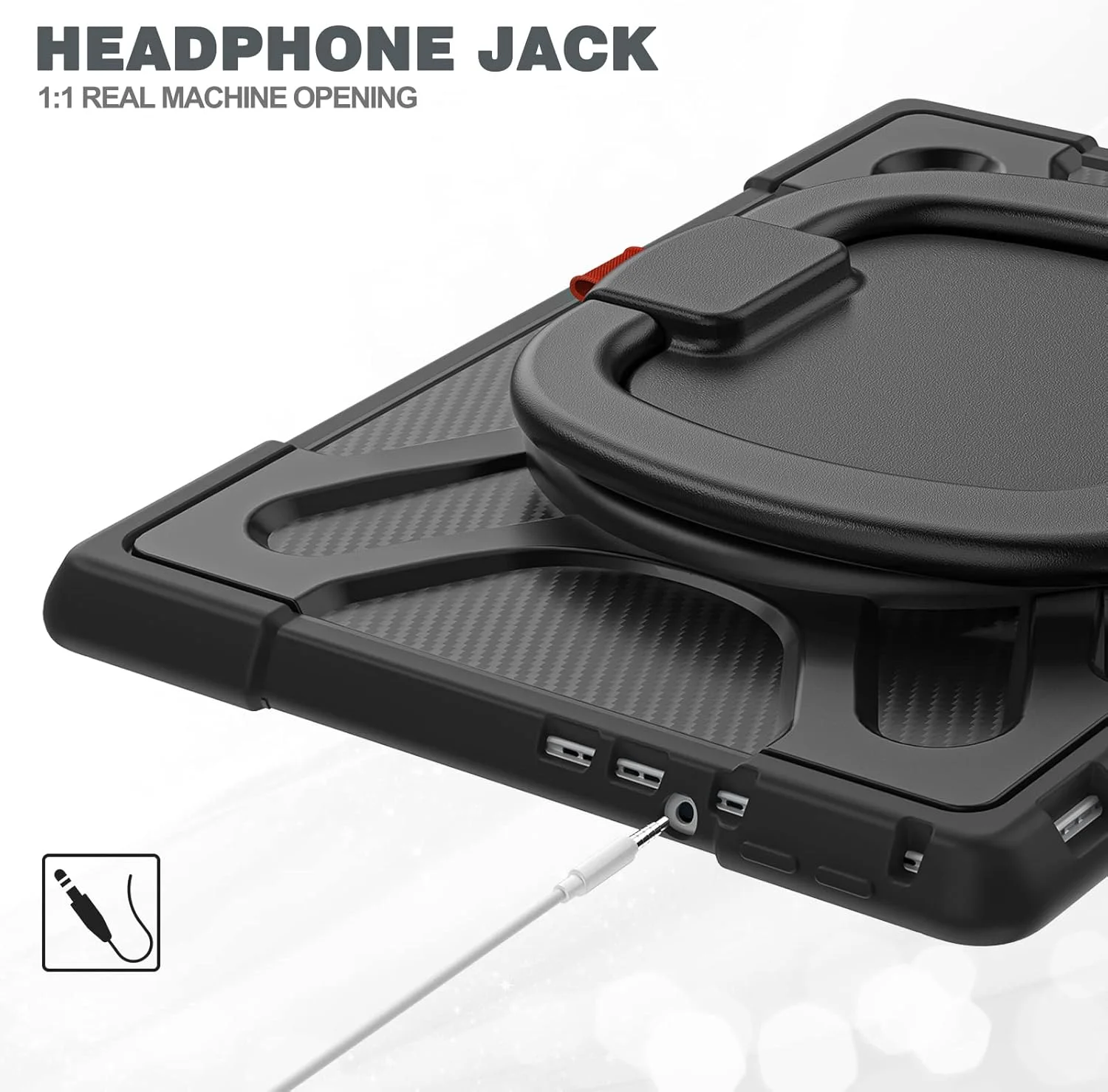 کیف محافظ ضد ضربه ZORSOME برای مایکروسافت Surface Pro 8 2021 13.0 اینچی، با دسته چرخان 360 درجه و پایه نگهدارنده، پوشش مقاوم و سنگین، [دارای پایه تاشو]، مشکی