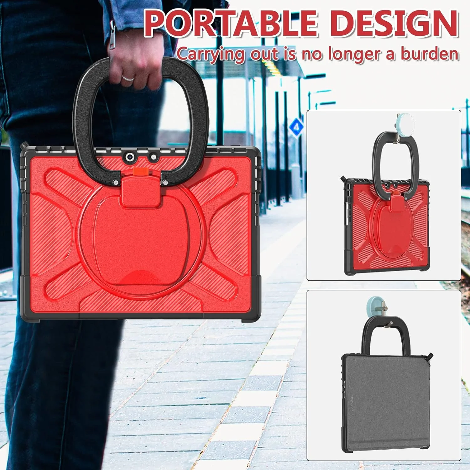 محافظ تبلت، قاب محافظ مقاوم در برابر ضربه با پایه نگهدارنده، سازگار با Microsoft Surface Pro 9 و کیبورد Type Cover، لوازم جانبی تبلت سازگار با تبلت Surface Pro 9 محافظ تبلت، قاب محافظ مقاوم در برابر ضربه با پایه نگهدارنده، سازگار با Microsoft Surface Pro 9 و کیبورد Type Cover، لوازم جانبی تبلت سازگار با تبلت Surface Pro 9