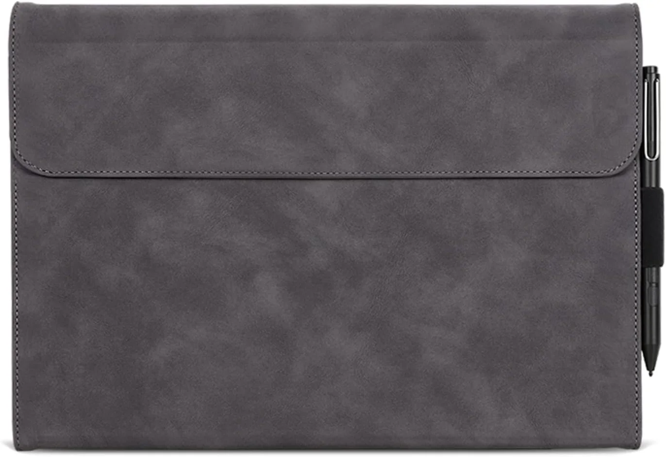 کاور محافظ تمام چرم گوسفندی ضد ضربه ZZjingli برای Microsoft Surface Pro 9 (آبی)(قهوه ای)(مشکی)(خاکستری) (رنگ: خاکستری)