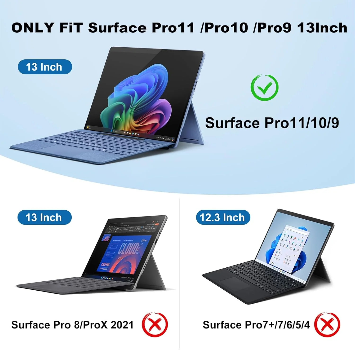 کیف محافظ چرمی Qymaksom برای مایکروسافت Surface Pro 9 ۱۳ اینچی (۲۰۲۲) با قابلیت تنظیم چند زاویه، سازگار با کاور کیبورد و دارای جای قلم، خاکستری کیف محافظ چرمی Qymaksom برای مایکروسافت Surface Pro 9 ۱۳ اینچی (۲۰۲۲) با قابلیت تنظیم چند زاویه، سازگار با کاور کیبورد و دارای جای قلم، خاکستری
