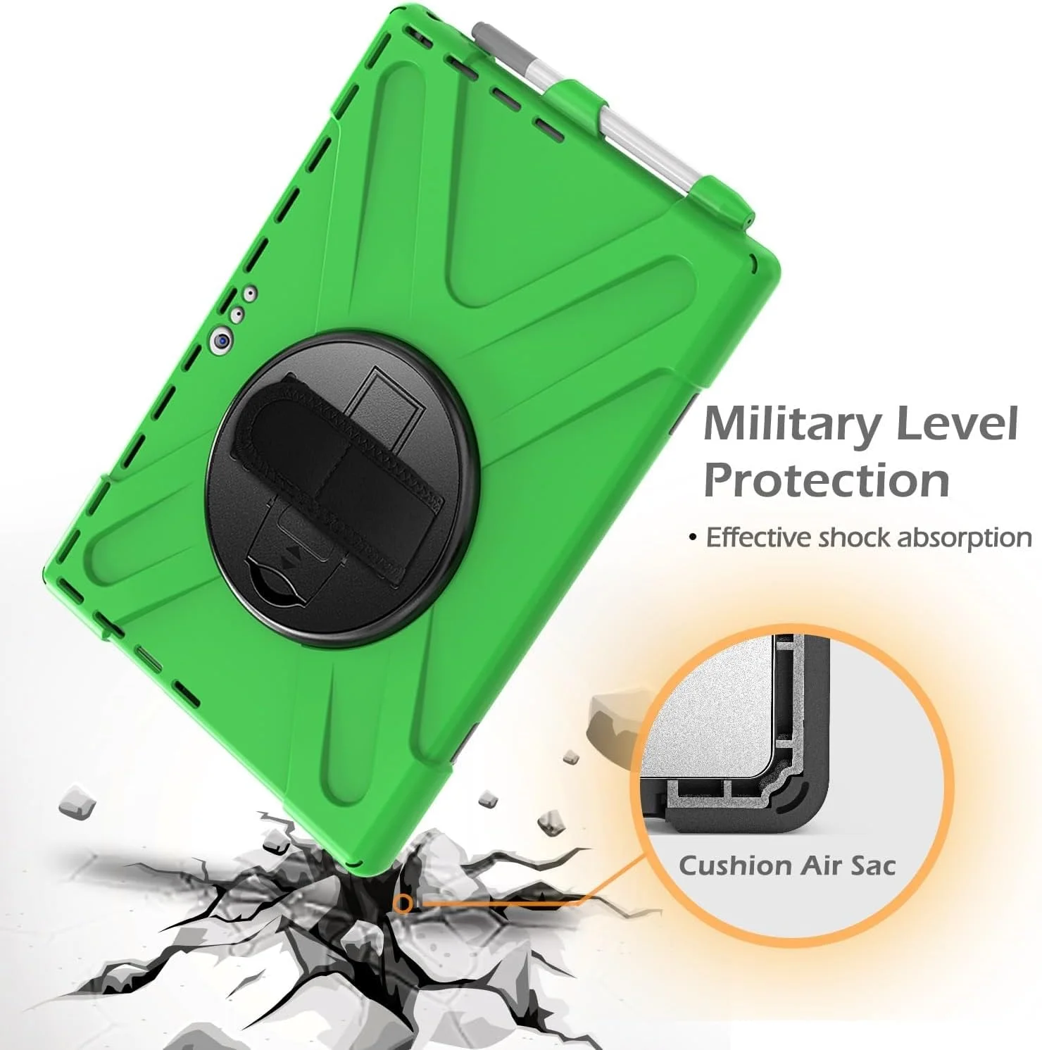 محافظ تبلت سازگار با مایکروسافت سرفیس پرو 7/پرو 6/پرو 5/پرو 4/پرو 7+، قاب محافظ بادوام و مقاوم در برابر ضربه با جای قلم، بند شانه ای، روکش محافظ سیلیکونی برای کودکان محافظ تبلت سازگار با مایکروسافت سرفیس پرو 7/پرو 6/پرو 5/پرو 4/پرو 7+، قاب محافظ بادوام و مقاوم در برابر ضربه با جای قلم، بند شانه ای، روکش محافظ سیلیکونی برای کودکان