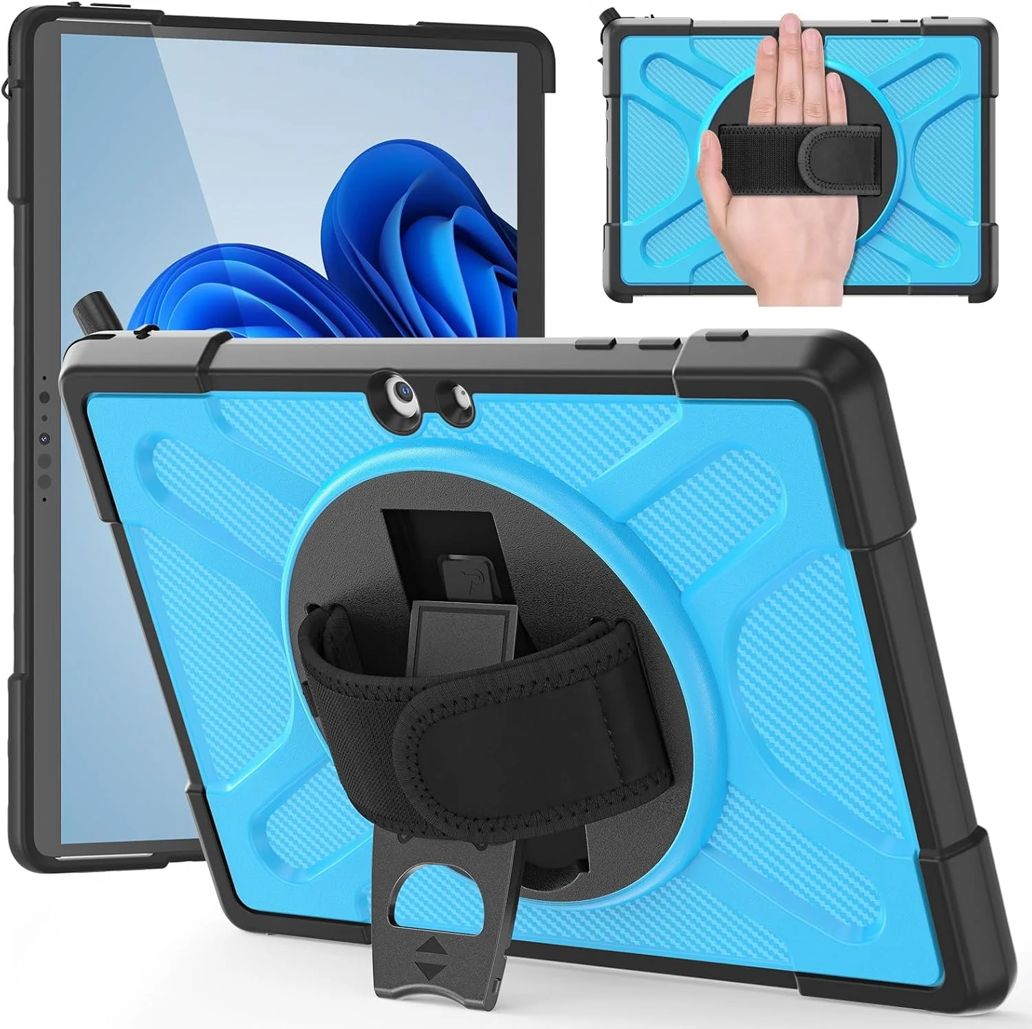 Tablet Protection Case Compatible with Microsoft Surface Go 4/ Surface Go 3/ Surface Go 2/ Surface Go 1 10.5inch Case with 360°Kickstand Case Compatible with Type Cover Keyboard, Shockproof Rugged Pro