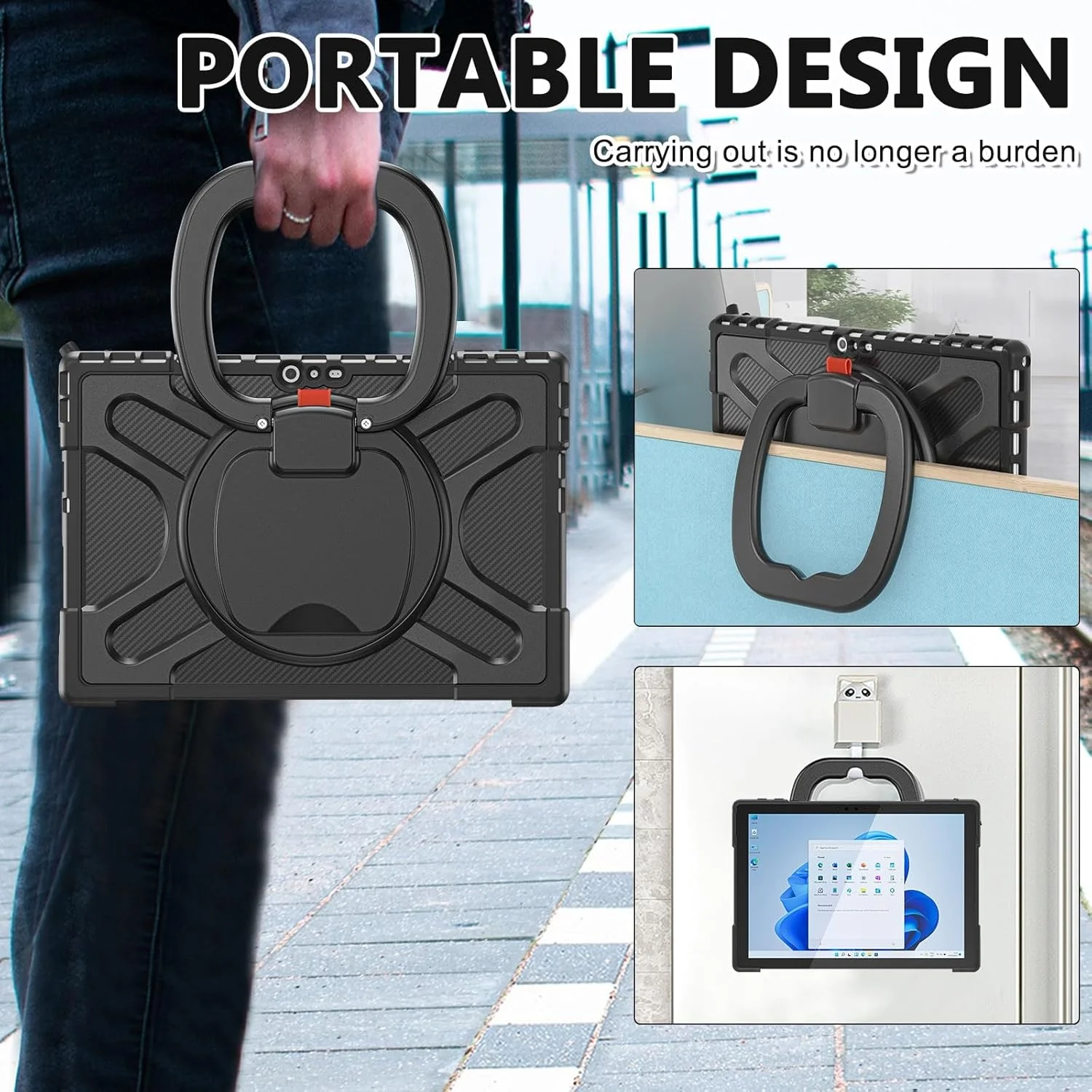 Tablet Protection Compatible with Microsoft Surface Pro 7/Pro 6/Pro 5/Pro 4/Pro 7+ Rotating Stand Case Compatible with Keyboard Type Cover with Stand, Heavy Duty Protective Case Proof Tablet Protection Compatible with Microsoft Surface Pro 7/Pro 6/Pro 5/Pro 4/Pro 7+ Rotating Stand Case Compatible with Keyboard Type Cover with Stand, Heavy Duty Protective Case Proof