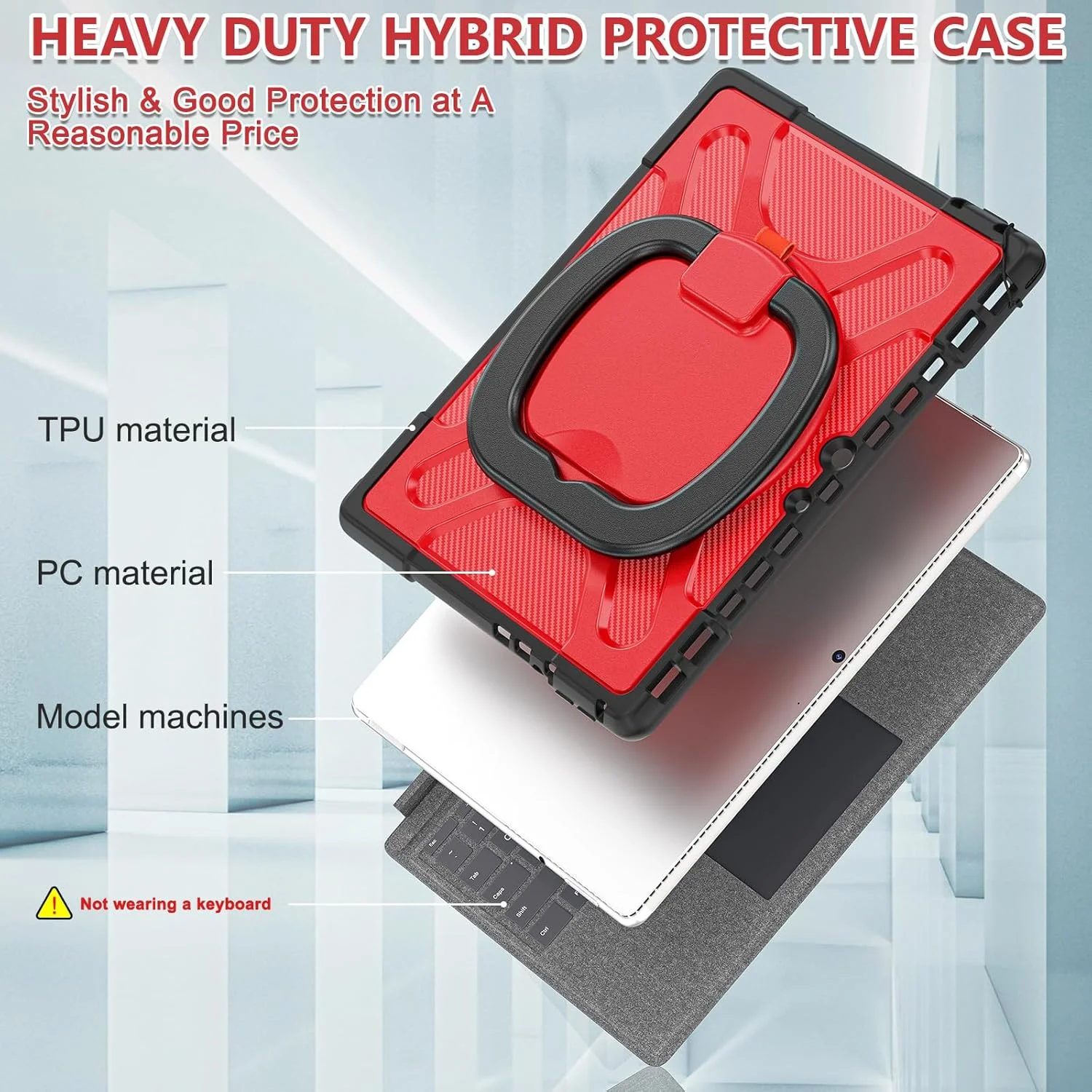 کاور محافظ اس ال ال ام وای وای ایکس برای مایکروسافت سرفیس گو 4/گو 3/گو 2 با صفحه نمایش 10.5 اینچ، کاور ضد ضربه چرخشی 360 درجه با دسته، سازگار با کیبورد تایپ کاور (قرمز) کاور محافظ اس ال ال ام وای وای ایکس برای مایکروسافت سرفیس گو 4/گو 3/گو 2 با صفحه نمایش 10.5 اینچ، کاور ضد ضربه چرخشی 360 درجه با دسته، سازگار با کیبورد تایپ کاور (قرمز)