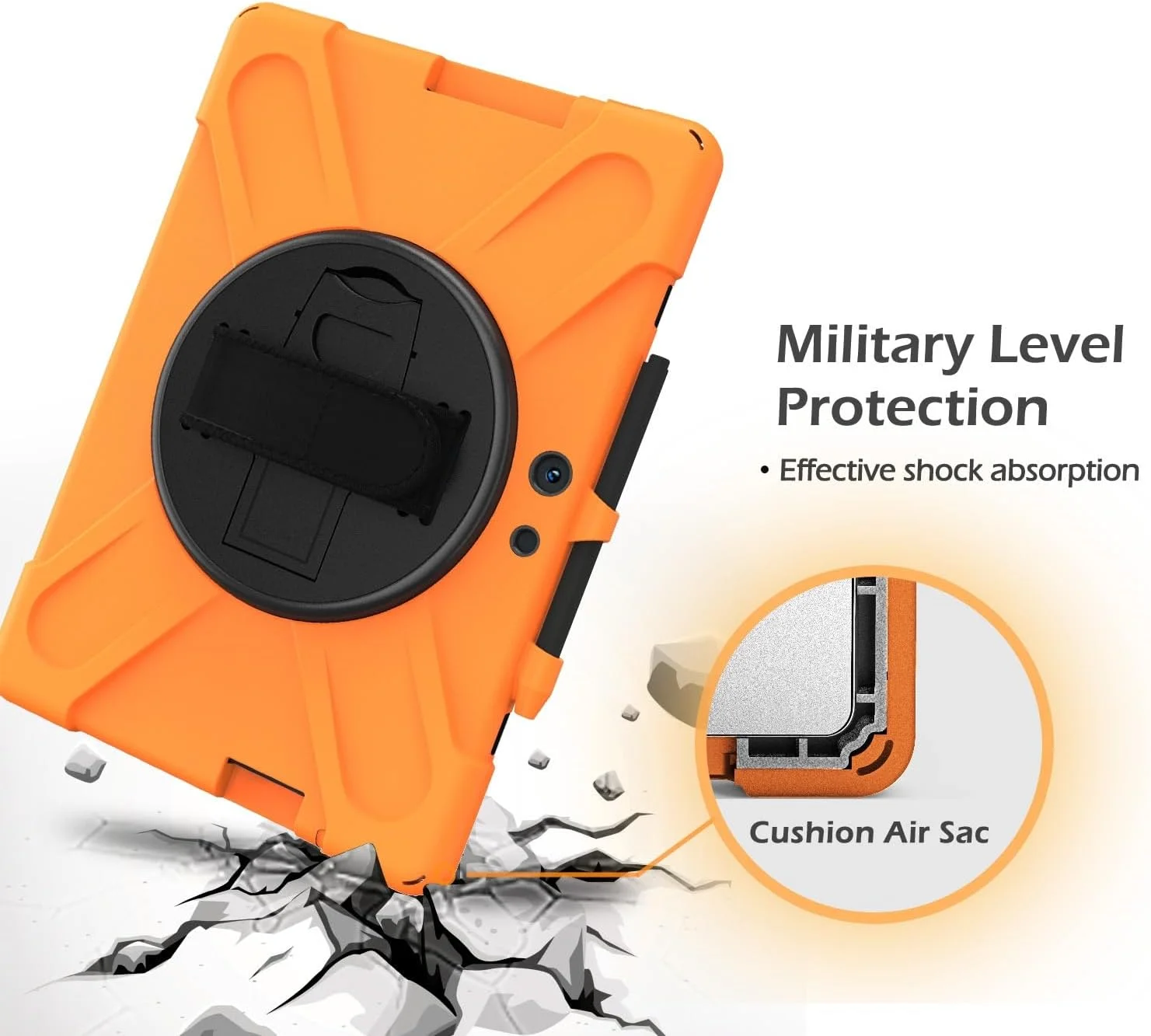 محافظ تبلت سازگار با کیس 13 اینچی مایکروسافت سرفیس پرو X، محافظ مقاوم در برابر ضربه و افتادن با قابلیت نگهداری قلم، کاور محافظ بند شانه ای برای تبلت سیلیکونی کودکان محافظ تبلت سازگار با کیس 13 اینچی مایکروسافت سرفیس پرو X، محافظ مقاوم در برابر ضربه و افتادن با قابلیت نگهداری قلم، کاور محافظ بند شانه ای برای تبلت سیلیکونی کودکان