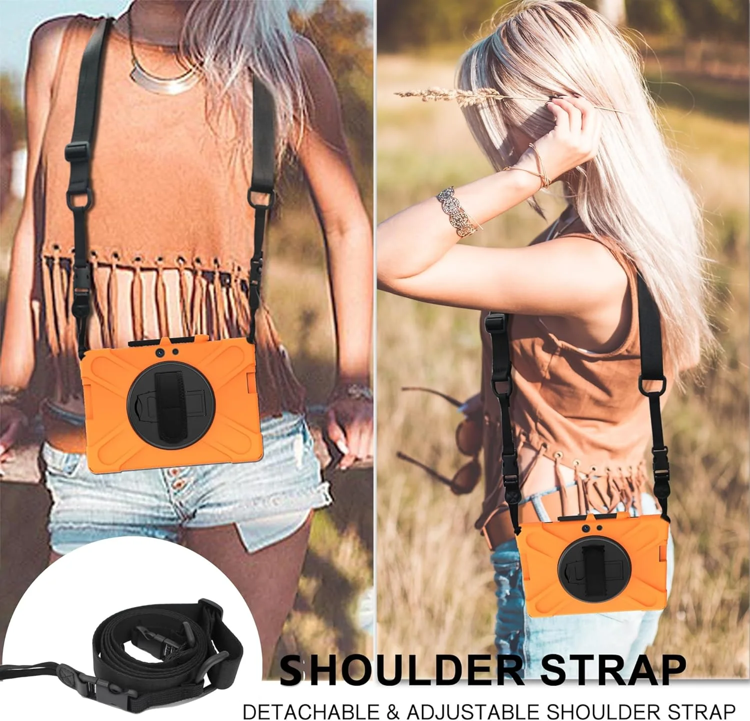 محافظ تبلت سازگار با کیس 13 اینچی مایکروسافت سرفیس پرو X، محافظ مقاوم در برابر ضربه و افتادن با قابلیت نگهداری قلم، کاور محافظ بند شانه ای برای تبلت سیلیکونی کودکان محافظ تبلت سازگار با کیس 13 اینچی مایکروسافت سرفیس پرو X، محافظ مقاوم در برابر ضربه و افتادن با قابلیت نگهداری قلم، کاور محافظ بند شانه ای برای تبلت سیلیکونی کودکان