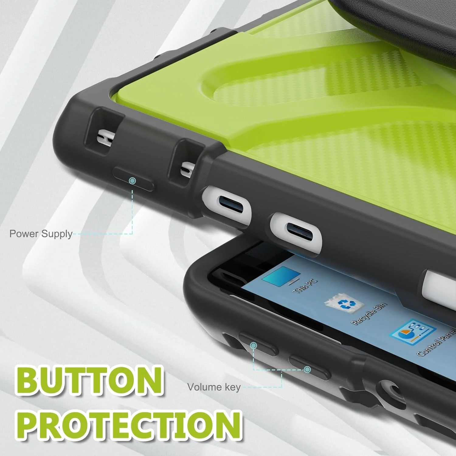 کیف محافظ تبلت مقاوم در برابر ضربه مناسب برای مایکروسافت سرفیس پرو 8 13 اینچی - کیف محافظ بادوام با پایه و دسته. لوازم جانبی تبلت (زرد) کیف محافظ تبلت مقاوم در برابر ضربه مناسب برای مایکروسافت سرفیس پرو 8 13 اینچی - کیف محافظ بادوام با پایه و دسته. لوازم جانبی تبلت (زرد)