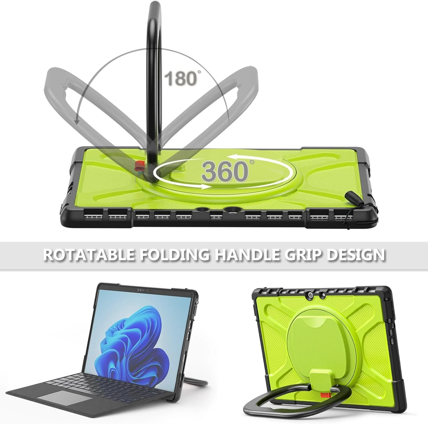 کیف محافظ تبلت مقاوم در برابر ضربه مناسب برای مایکروسافت سرفیس پرو 8 13 اینچی - کیف محافظ بادوام با پایه و دسته. لوازم جانبی تبلت (زرد) کیف محافظ تبلت مقاوم در برابر ضربه مناسب برای مایکروسافت سرفیس پرو 8 13 اینچی - کیف محافظ بادوام با پایه و دسته. لوازم جانبی تبلت (زرد)