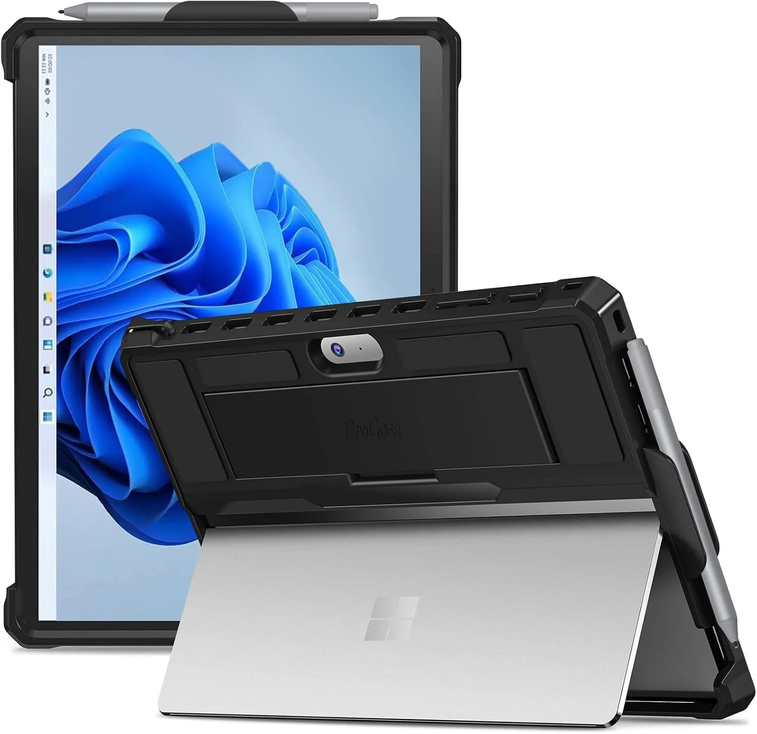 کیف ضد ضربه ProCase برای مایکروسافت Surface Go 3 2021 / Surface Go 2 2020 / Surface Go 2018، کاور محافظ ارتقا یافته با نگهدارنده قلم، سازگار با کیبورد Type Cover - مشکی کیف ضد ضربه ProCase برای مایکروسافت Surface Go 3 2021 / Surface Go 2 2020 / Surface Go 2018، کاور محافظ ارتقا یافته با نگهدارنده قلم، سازگار با کیبورد Type Cover - مشکی