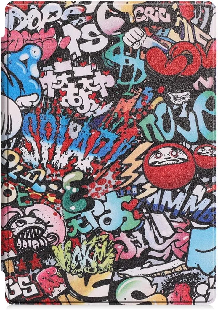 CHENCHUAN Tablet Case Cover Graffiti Pattern Colored Painted Horizontal Flip PU Leather Case for Microsoft Surface Pro 4/5 / 6 12.3 inch, with Holder & Pen Slot PC Accessory