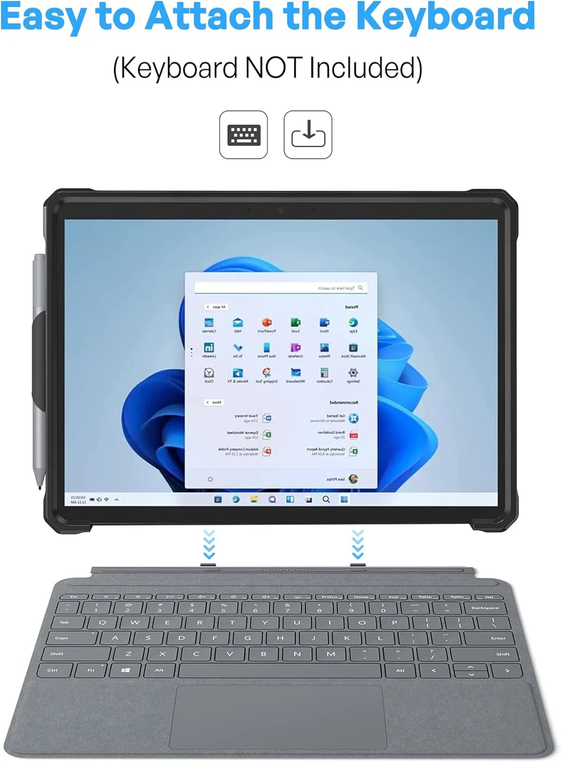 کیف ضد ضربه ProCase برای مایکروسافت Surface Go 3 2021 / Surface Go 2 2020 / Surface Go 2018، کاور محافظ ارتقا یافته با نگهدارنده قلم، سازگار با کیبورد Type Cover - مشکی کیف ضد ضربه ProCase برای مایکروسافت Surface Go 3 2021 / Surface Go 2 2020 / Surface Go 2018، کاور محافظ ارتقا یافته با نگهدارنده قلم، سازگار با کیبورد Type Cover - مشکی