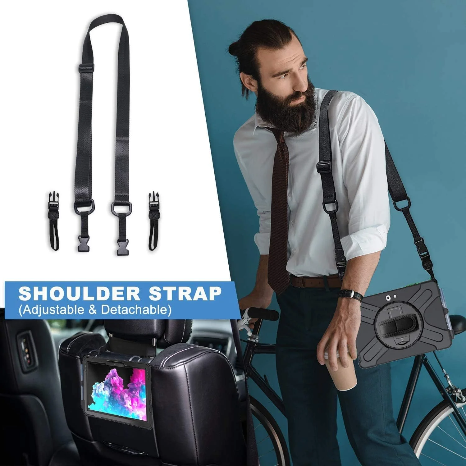 Microsoft Surface Go 2 / Surface Go Case with Hande Hand Strap Stand Pen Holder Shoulder Strap, Heavy Duty Rugged Silicone Shockproof Case for Surface Go 2 10.5 Inch 2020/Surface Go 10 Inch 2018 Black Microsoft Surface Go 2 / Surface Go Case with Hande Hand Strap Stand Pen Holder Shoulder Strap, Heavy Duty Rugged Silicone Shockproof Case for Surface Go 2 10.5 Inch 2020/Surface Go 10 Inch 2018 Black