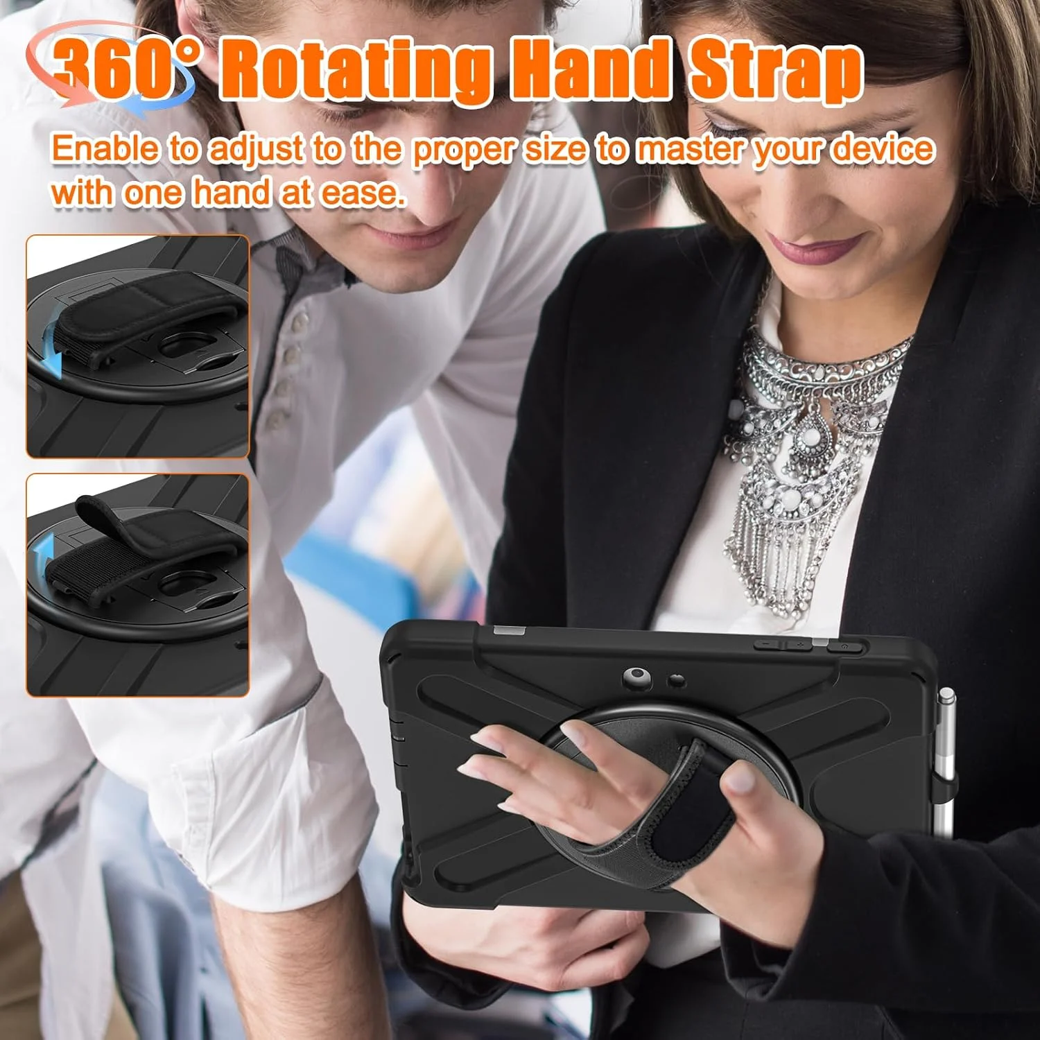 Microsoft Surface Go 2 / Surface Go Case with Hande Hand Strap Stand Pen Holder Shoulder Strap, Heavy Duty Rugged Silicone Shockproof Case for Surface Go 2 10.5 Inch 2020/Surface Go 10 Inch 2018 Black Microsoft Surface Go 2 / Surface Go Case with Hande Hand Strap Stand Pen Holder Shoulder Strap, Heavy Duty Rugged Silicone Shockproof Case for Surface Go 2 10.5 Inch 2020/Surface Go 10 Inch 2018 Black