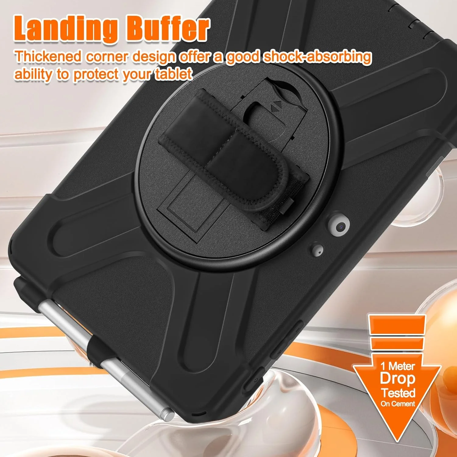 Microsoft Surface Go 2 / Surface Go Case with Hande Hand Strap Stand Pen Holder Shoulder Strap, Heavy Duty Rugged Silicone Shockproof Case for Surface Go 2 10.5 Inch 2020/Surface Go 10 Inch 2018 Black Microsoft Surface Go 2 / Surface Go Case with Hande Hand Strap Stand Pen Holder Shoulder Strap, Heavy Duty Rugged Silicone Shockproof Case for Surface Go 2 10.5 Inch 2020/Surface Go 10 Inch 2018 Black