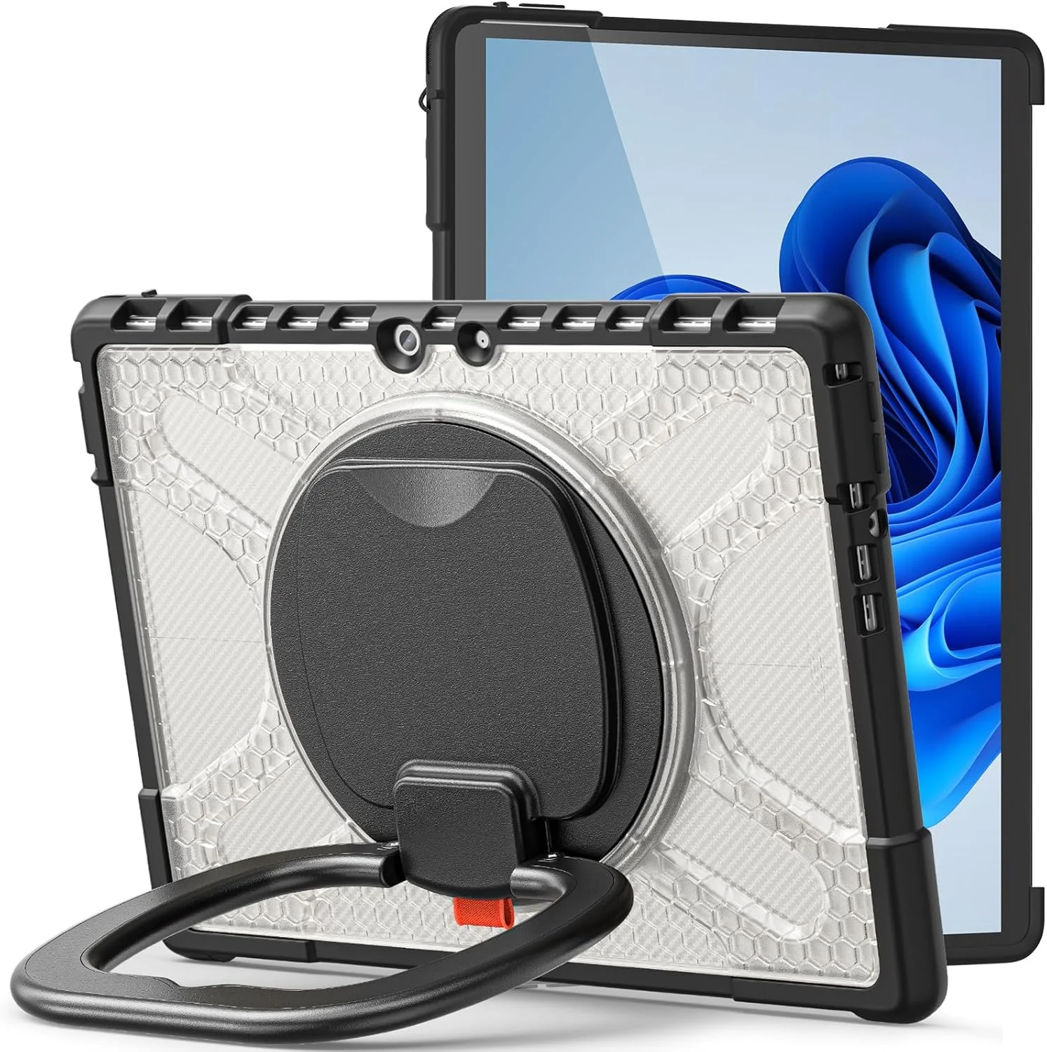 کاور محافظ SLLMYYX برای مایکروسافت سرفیس پرو 8 اینچ 13 (عرضه 2021)، کاور ضد ضربه چرخان 360 درجه با دسته، سازگار با کیبورد تایپ کاور (شفاف) کاور محافظ SLLMYYX برای مایکروسافت سرفیس پرو 8 اینچ 13 (عرضه 2021)، کاور ضد ضربه چرخان 360 درجه با دسته، سازگار با کیبورد تایپ کاور (شفاف)