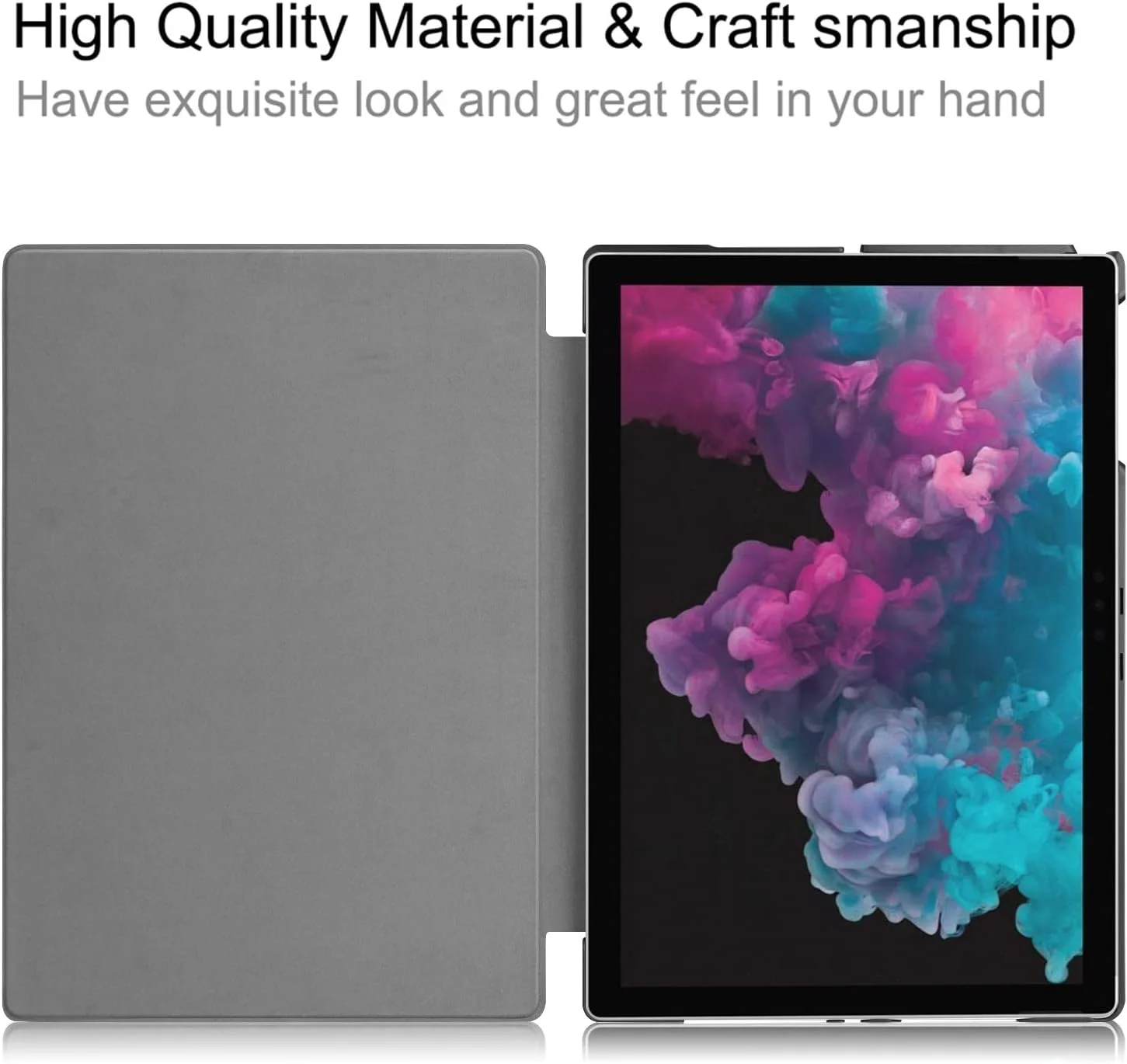 کیف محافظ تبلت سازگار با مایکروسافت سرفیس پرو 7/ پرو 6/ پرو 5/ پرو 4، 12.3 اینچی، کیف هوشمند باریک سه تایی، پایه با زوایای دید چندگانه، کیف فولیو هارد شل، لوازم جانبی تبلت کیف محافظ تبلت سازگار با مایکروسافت سرفیس پرو 7/ پرو 6/ پرو 5/ پرو 4، 12.3 اینچی، کیف هوشمند باریک سه تایی، پایه با زوایای دید چندگانه، کیف فولیو هارد شل، لوازم جانبی تبلت