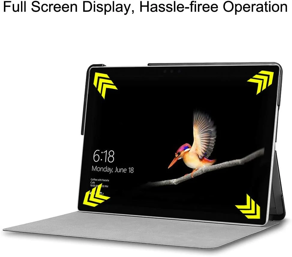 کیف سرفیس گو با جای قلم سرفیس، کیف چرمی سبک و باریک EpicGadget با طرح برج ایفل برای مایکروسافت سرفیس گو 2018 کیف سرفیس گو با جای قلم سرفیس، کیف چرمی سبک و باریک EpicGadget با طرح برج ایفل برای مایکروسافت سرفیس گو 2018