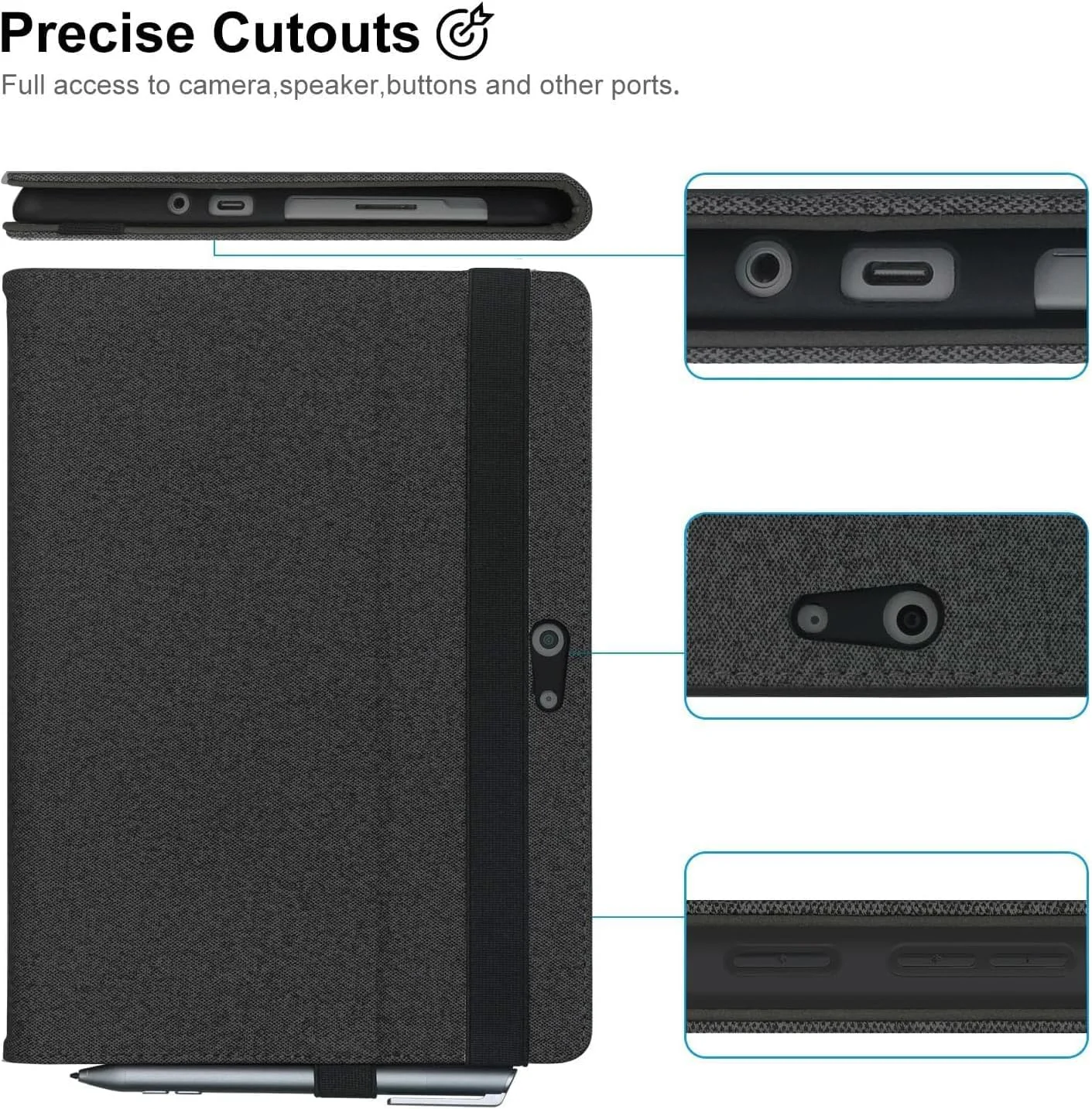 کیف تبلت هپی بالز Surface Go 2 مناسب برای مایکروسافت Surface Go 2 2020 / Surface Go 2018 10 اینچ، کاور چند زاویه ای با نگهدارنده قلم برای Surface Go 2 / Surface Go کیف تبلت هپی بالز Surface Go 2 مناسب برای مایکروسافت Surface Go 2 2020 / Surface Go 2018 10 اینچ، کاور چند زاویه ای با نگهدارنده قلم برای Surface Go 2 / Surface Go