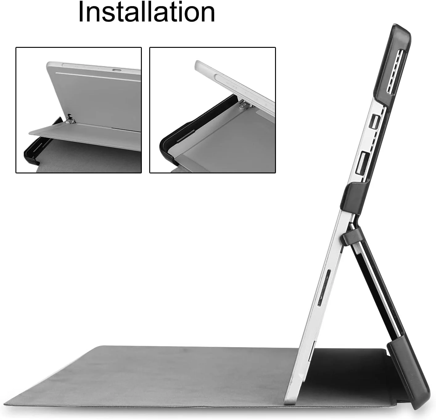 کیف محافظ تبلت سازگار با مایکروسافت سرفیس پرو 7/ پرو 6/ پرو 5/ پرو 4، 12.3 اینچی، کیف هوشمند باریک سه تایی، پایه با زوایای دید چندگانه، کیف فولیو هارد شل، لوازم جانبی تبلت کیف محافظ تبلت سازگار با مایکروسافت سرفیس پرو 7/ پرو 6/ پرو 5/ پرو 4، 12.3 اینچی، کیف هوشمند باریک سه تایی، پایه با زوایای دید چندگانه، کیف فولیو هارد شل، لوازم جانبی تبلت
