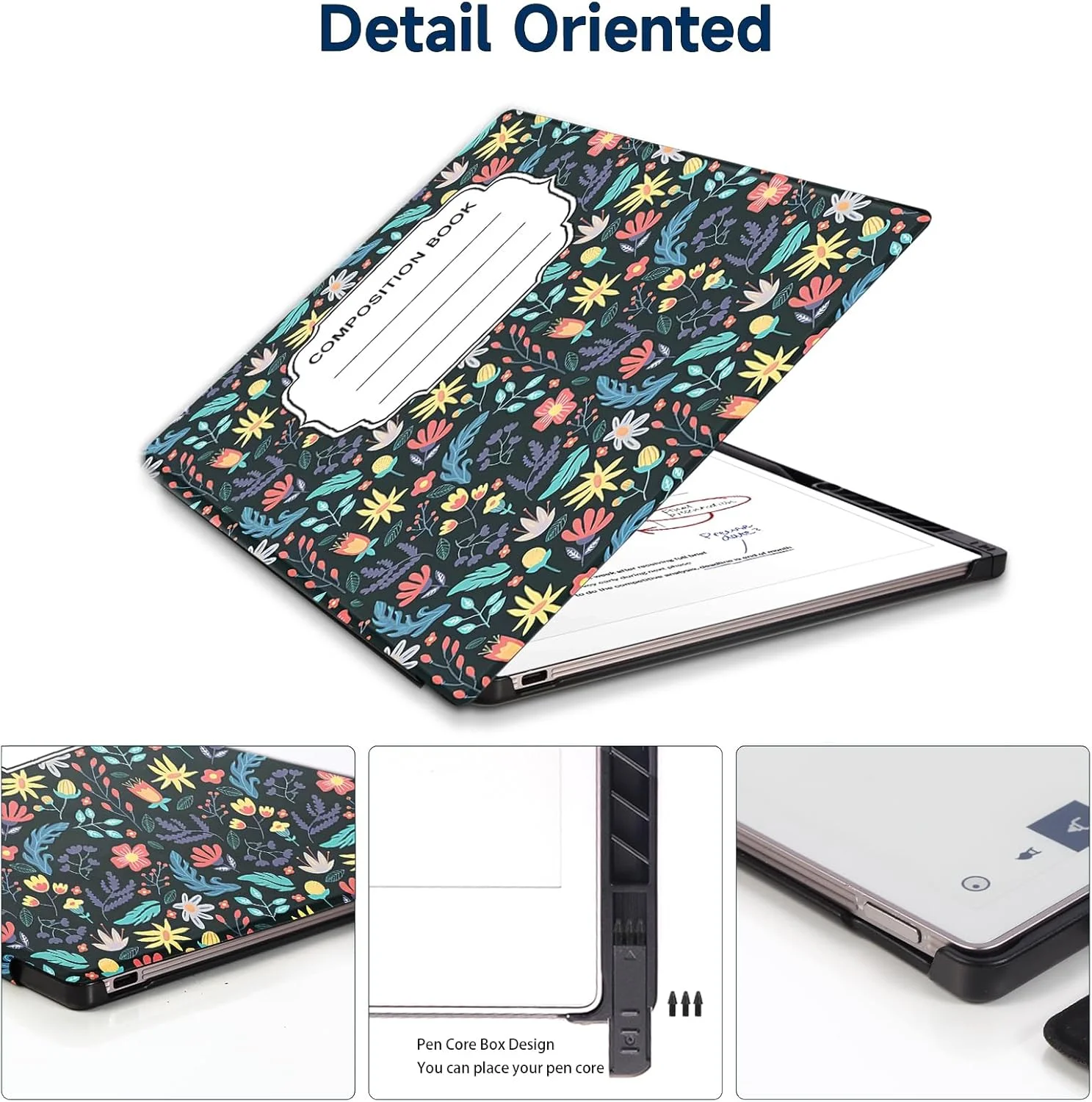 کیف QIOFEARTH برای تبلت Remarkable Paper Pro 11.8 اینچی (نسخه 2024)، سبک و دارای روکش سخت پشتی، جلد محافظ کتابی، دارای حالت خواب/بیدار خودکار، جای قلم و جعبه نوک قلم (کتاب گل) کیف QIOFEARTH برای تبلت Remarkable Paper Pro 11.8 اینچی (نسخه 2024)، سبک و دارای روکش سخت پشتی، جلد محافظ کتابی، دارای حالت خواب/بیدار خودکار، جای قلم و جعبه نوک قلم (کتاب گل)