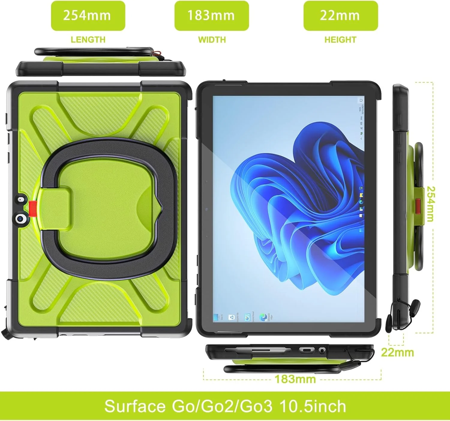 محافظ تبلت، قاب محافظ مقاوم در برابر ضربه با پایه نگهدارنده، سازگار با مایکروسافت سرفیس GO 1/2/3، سازگار با کیبورد Type Cover، قاب تبلت سازگار با تبلت سرفیس GO1/2/3 محافظ تبلت، قاب محافظ مقاوم در برابر ضربه با پایه نگهدارنده، سازگار با مایکروسافت سرفیس GO 1/2/3، سازگار با کیبورد Type Cover، قاب تبلت سازگار با تبلت سرفیس GO1/2/3