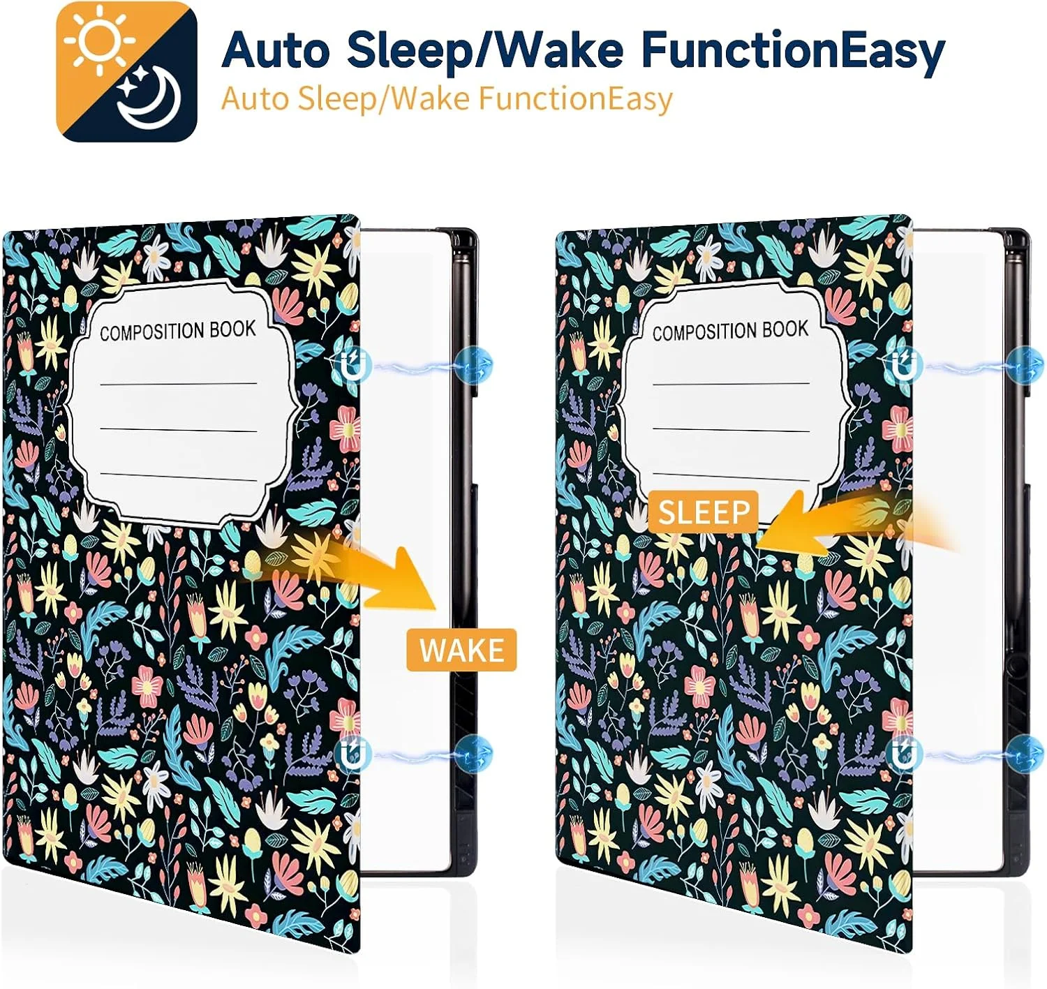 کیف QIOFEARTH برای تبلت Remarkable Paper Pro 11.8 اینچی (نسخه 2024)، سبک و دارای روکش سخت پشتی، جلد محافظ کتابی، دارای حالت خواب/بیدار خودکار، جای قلم و جعبه نوک قلم (کتاب گل) کیف QIOFEARTH برای تبلت Remarkable Paper Pro 11.8 اینچی (نسخه 2024)، سبک و دارای روکش سخت پشتی، جلد محافظ کتابی، دارای حالت خواب/بیدار خودکار، جای قلم و جعبه نوک قلم (کتاب گل)
