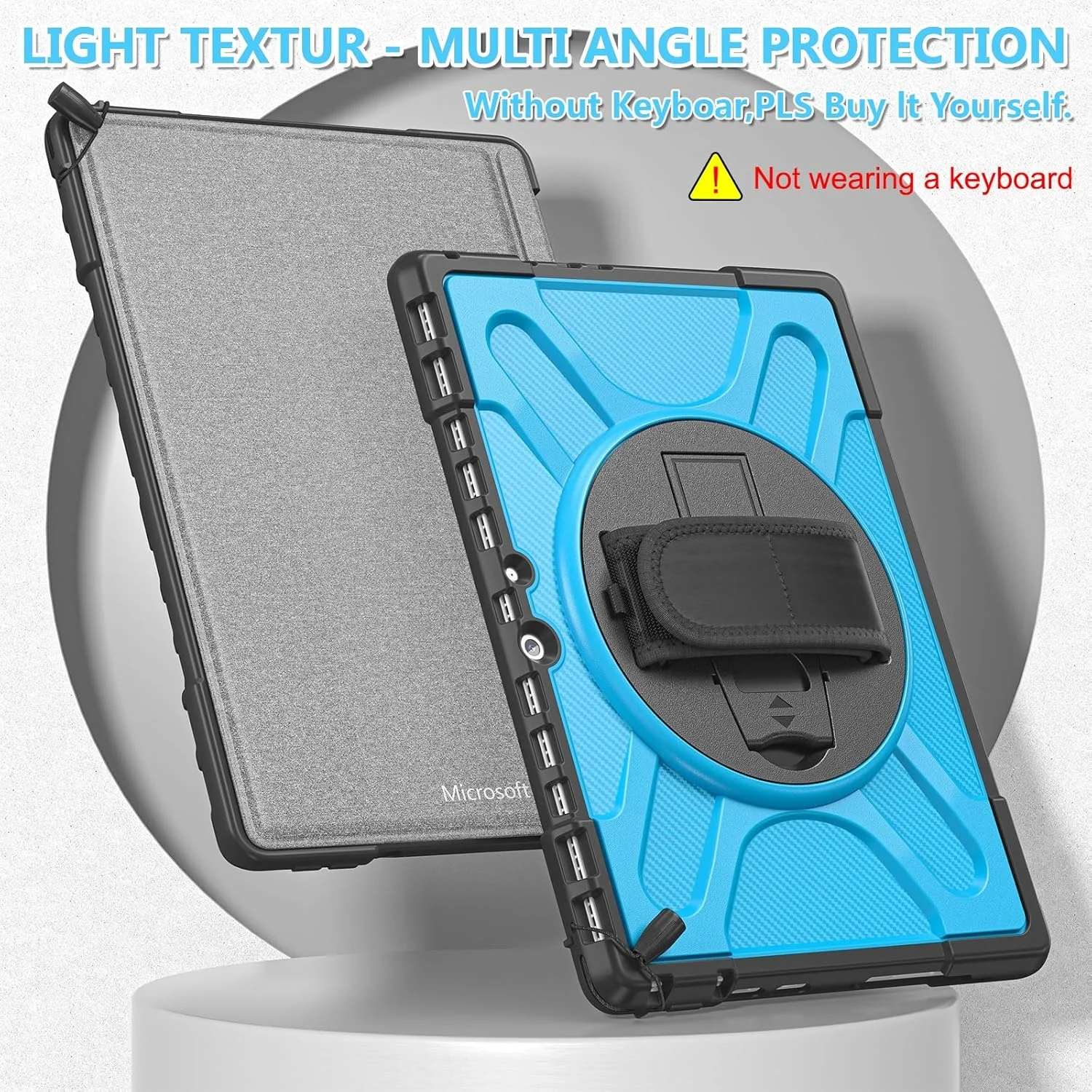 کیف محافظ تبلت سازگار با مایکروسافت Surface Pro 8 (نسخه 2021) 13 اینچی با پایه 360 درجه سازگار با صفحه کلید Type Cover، کیف محافظ مقاوم در برابر ضربه تبلت کیف محافظ تبلت سازگار با مایکروسافت Surface Pro 8 (نسخه 2021) 13 اینچی با پایه 360 درجه سازگار با صفحه کلید Type Cover، کیف محافظ مقاوم در برابر ضربه تبلت