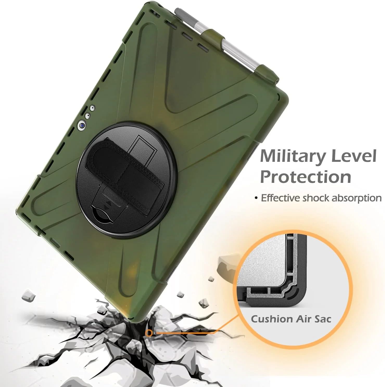 کاور ZXHYliang برای مایکروسافت Surface Pro 7 Plus/Pro 7 / Pro 6 / Pro 5 / Pro 4: دارای نگهدارنده قلم، کاور هیبریدی قابل حمل و ضد ضربه با دسته چرخشی Hook&Loop و بند شانه (استتار) کاور ZXHYliang برای مایکروسافت Surface Pro 7 Plus/Pro 7 / Pro 6 / Pro 5 / Pro 4: دارای نگهدارنده قلم، کاور هیبریدی قابل حمل و ضد ضربه با دسته چرخشی Hook&Loop و بند شانه (استتار)