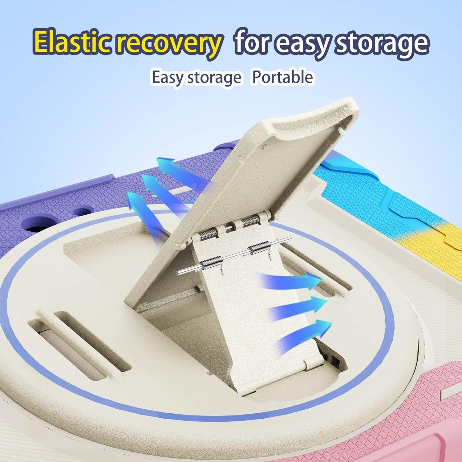 کیف محافظ تبلت کودکانه سازگار با مایکروسافت Surface Go 1/2/3 (10 اینچ)، براکت الاستیک چند زاویه ای + بند دستی چرخان 360 درجه، پوسته مقاوم در برابر شکستگی سه در یک، ضد ضربه، دارای بند شانه کیف محافظ تبلت کودکانه سازگار با مایکروسافت Surface Go 1/2/3 (10 اینچ)، براکت الاستیک چند زاویه ای + بند دستی چرخان 360 درجه، پوسته مقاوم در برابر شکستگی سه در یک، ضد ضربه، دارای بند شانه