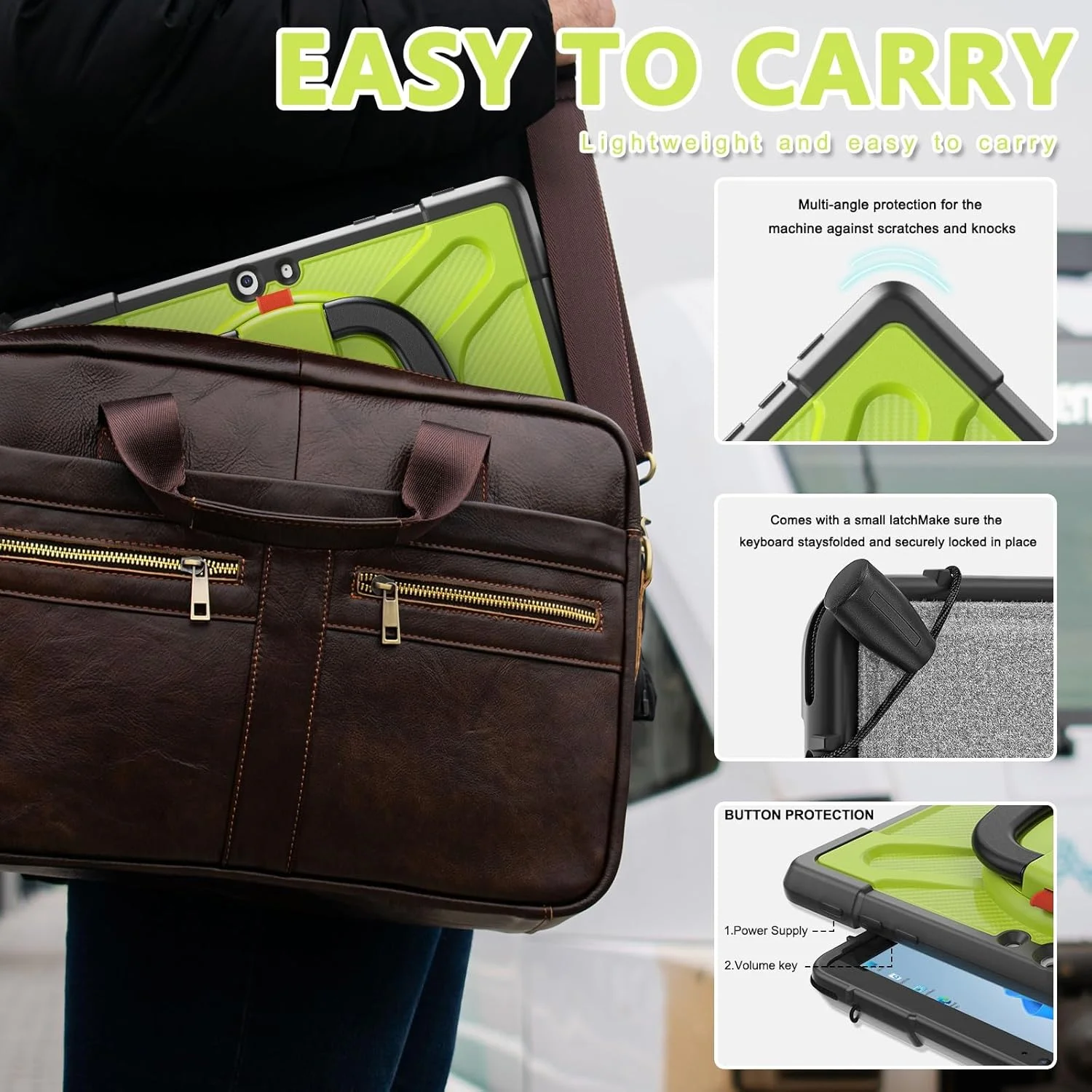 Tablet Protection Compatible with Microsoft Surface Go 4/Surface Go 3/Surface Go 2/Surface Go 1 10.5 Inch Case, Compatible with Type Cover Keyboard with Stand, Shockproof, Robust Protective Case Tablet Protection Compatible with Microsoft Surface Go 4/Surface Go 3/Surface Go 2/Surface Go 1 10.5 Inch Case, Compatible with Type Cover Keyboard with Stand, Shockproof, Robust Protective Case