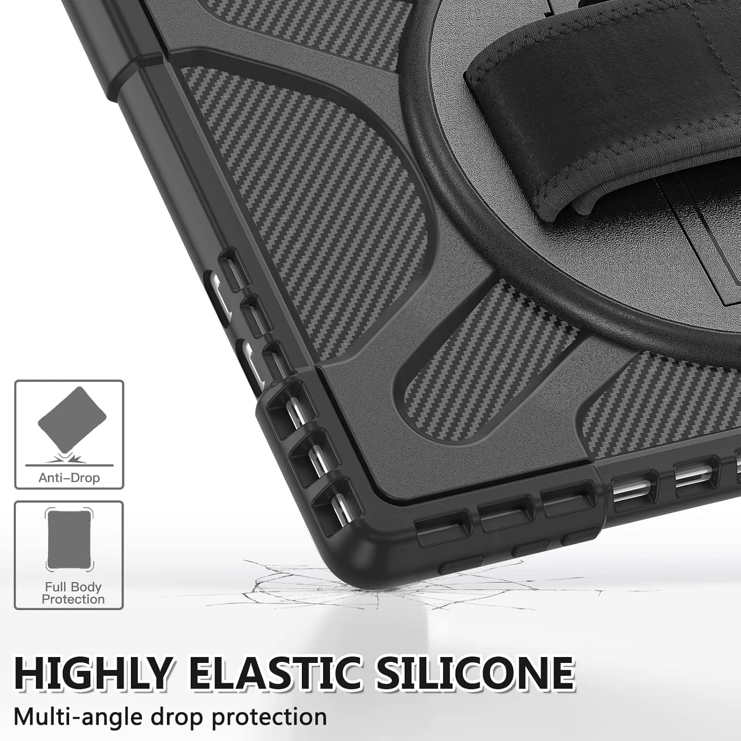 Robust Protective Case for Microsoft Surface Pro 9 13 Inch 2022 Case with Rotating Stand, Portable Hybrid Shockproof Armor Cover with 360° Rotating Hand Strap, Compatible with Type Cover Keyboard Robust Protective Case for Microsoft Surface Pro 9 13 Inch 2022 Case with Rotating Stand, Portable Hybrid Shockproof Armor Cover with 360° Rotating Hand Strap, Compatible with Type Cover Keyboard