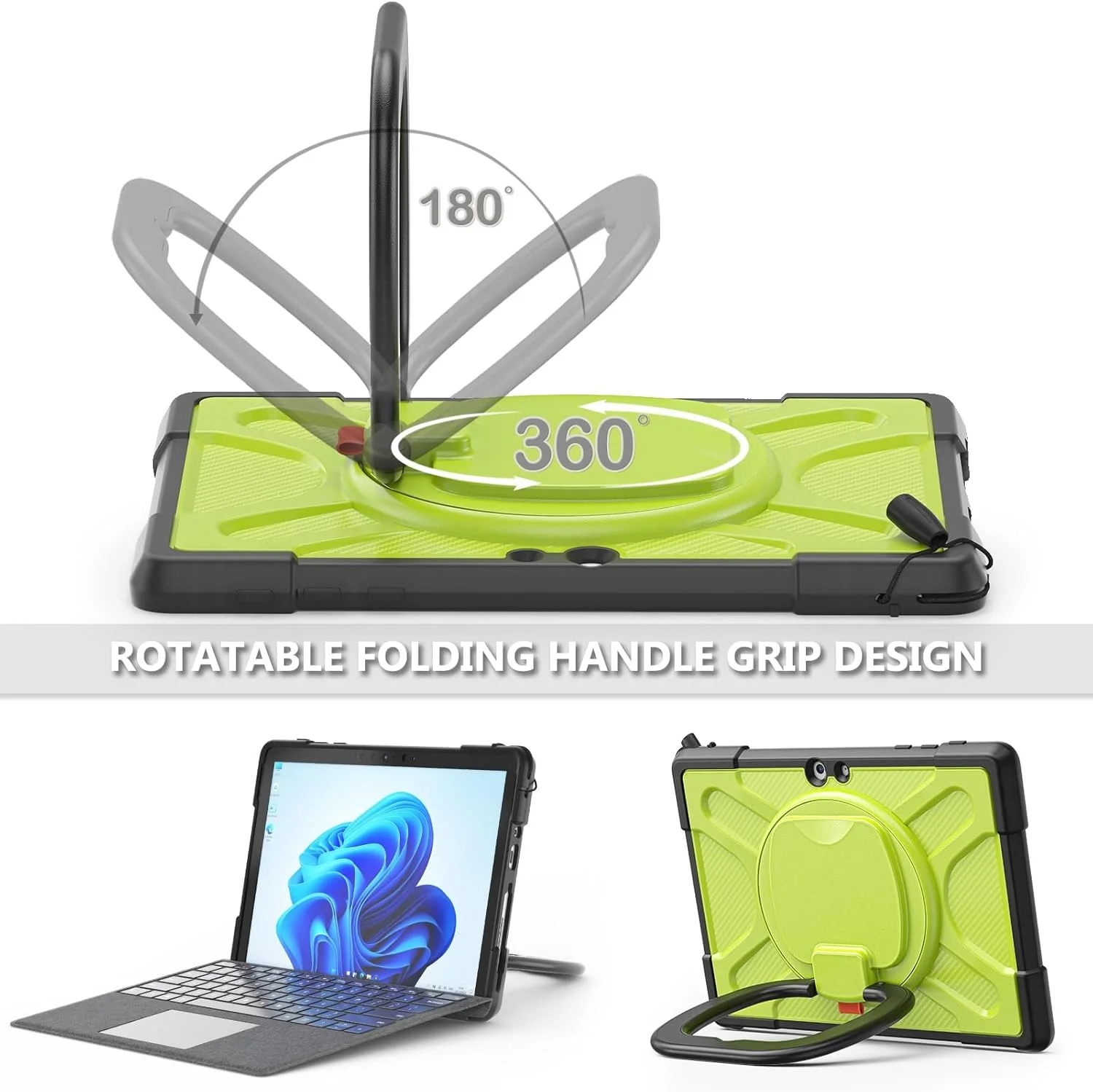 Tablet Protection Compatible with Microsoft Surface Go 4/Surface Go 3/Surface Go 2/Surface Go 1 10.5 Inch Case, Compatible with Type Cover Keyboard with Stand, Shockproof, Robust Protective Case Tablet Protection Compatible with Microsoft Surface Go 4/Surface Go 3/Surface Go 2/Surface Go 1 10.5 Inch Case, Compatible with Type Cover Keyboard with Stand, Shockproof, Robust Protective Case