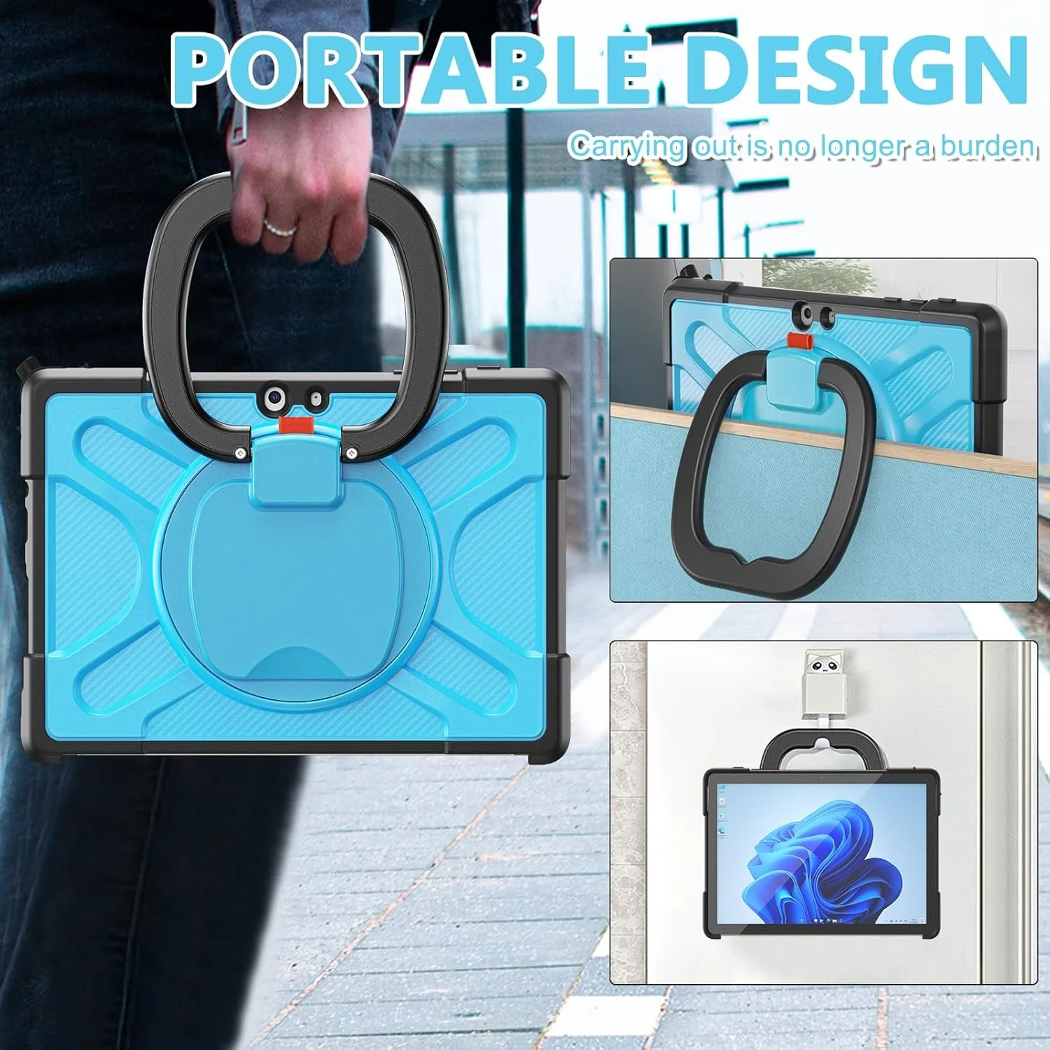 Tablet Protection Compatible with Microsoft Surface Go 4/Surface Go 3/Surface Go 2/Surface Go 1 Case 10.5 inch Compatible with Keyboard Type Cover with Stand, Protective Case Resistant to Tablet Protection Compatible with Microsoft Surface Go 4/Surface Go 3/Surface Go 2/Surface Go 1 Case 10.5 inch Compatible with Keyboard Type Cover with Stand, Protective Case Resistant to