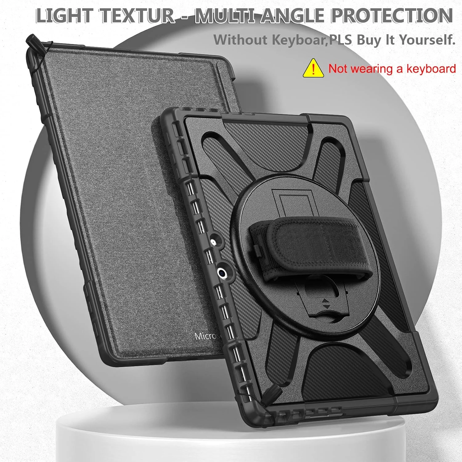 Robust Protective Case for Microsoft Surface Pro 9 13 Inch 2022 Case with Rotating Stand, Portable Hybrid Shockproof Armor Cover with 360° Rotating Hand Strap, Compatible with Type Cover Keyboard Robust Protective Case for Microsoft Surface Pro 9 13 Inch 2022 Case with Rotating Stand, Portable Hybrid Shockproof Armor Cover with 360° Rotating Hand Strap, Compatible with Type Cover Keyboard