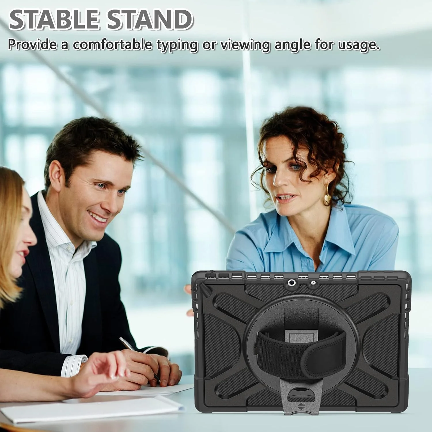 Robust Protective Case for Microsoft Surface Pro 9 13 Inch 2022 Case with Rotating Stand, Portable Hybrid Shockproof Armor Cover with 360° Rotating Hand Strap, Compatible with Type Cover Keyboard Robust Protective Case for Microsoft Surface Pro 9 13 Inch 2022 Case with Rotating Stand, Portable Hybrid Shockproof Armor Cover with 360° Rotating Hand Strap, Compatible with Type Cover Keyboard