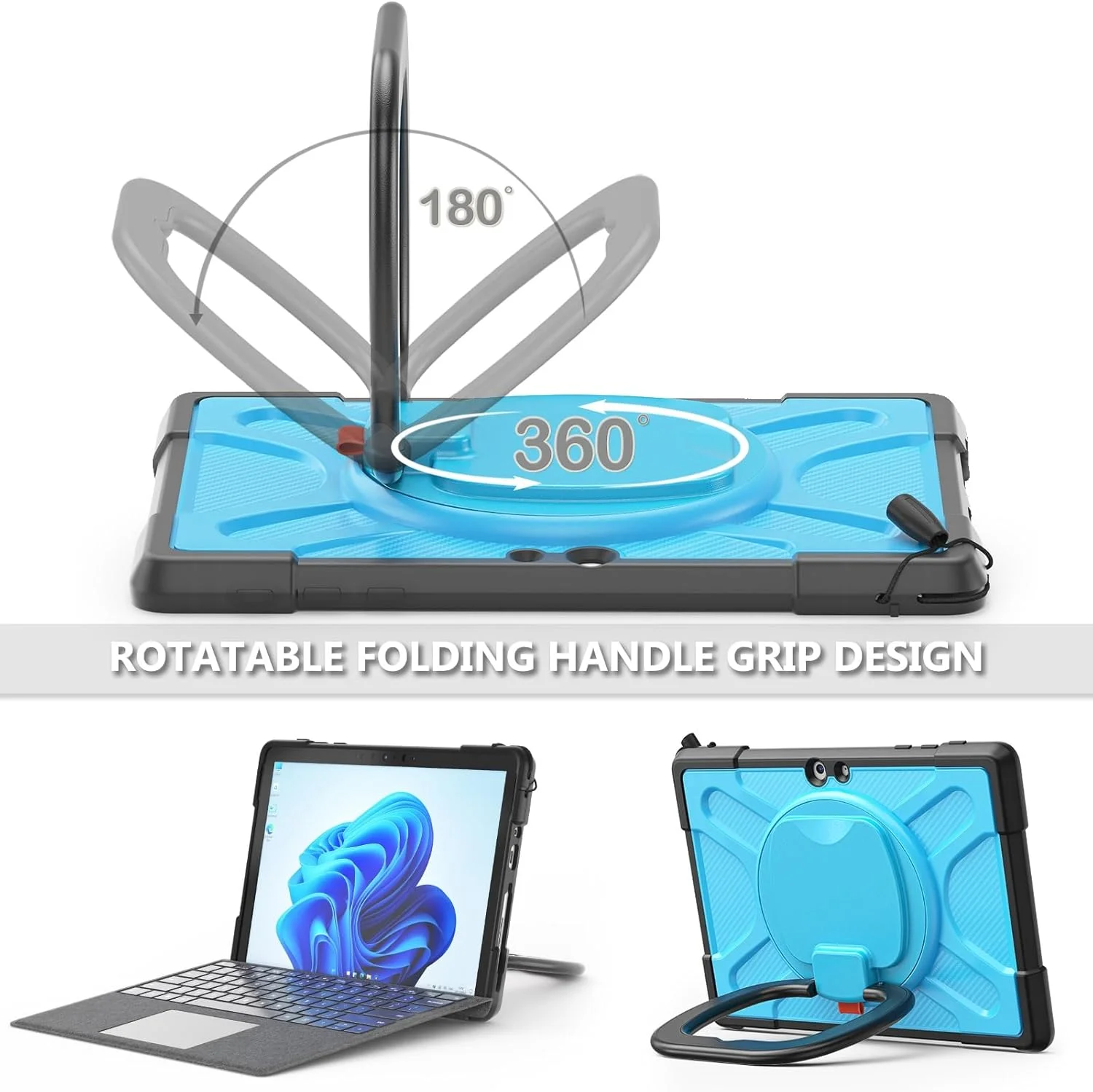 Tablet Protection Compatible with Microsoft Surface Go 4/Surface Go 3/Surface Go 2/Surface Go 1 Case 10.5 inch Compatible with Keyboard Type Cover with Stand, Protective Case Resistant to Tablet Protection Compatible with Microsoft Surface Go 4/Surface Go 3/Surface Go 2/Surface Go 1 Case 10.5 inch Compatible with Keyboard Type Cover with Stand, Protective Case Resistant to