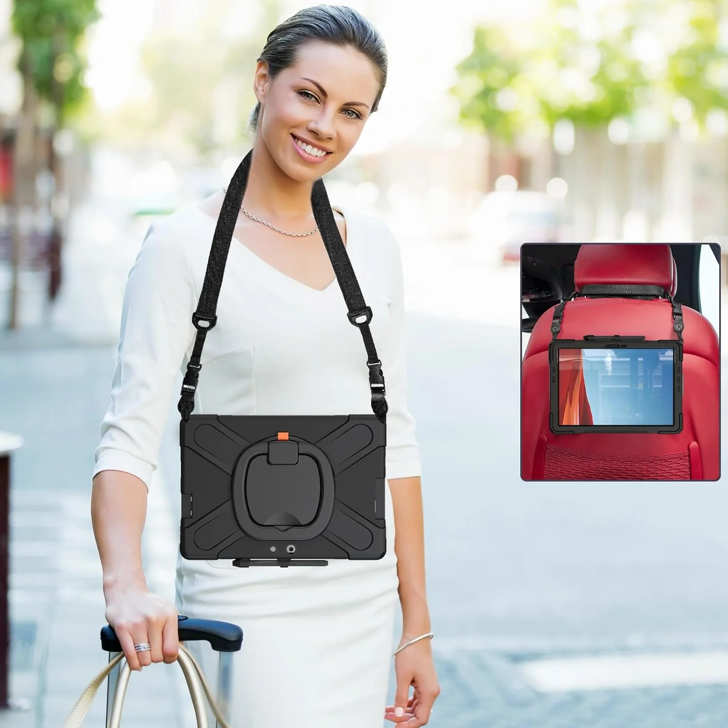 کیف محافظ SLLMYYX برای مایکروسافت سرفیس پرو X ۱۳ اینچی مدلهای ۲۰۲۱/۲۰۲۰/۲۰۱۹، با قابلیت چرخش ۳۶۰ درجه، دستگیره، پایه و بند شانهای ضد ضربه، رنگ مشکی کیف محافظ SLLMYYX برای مایکروسافت سرفیس پرو X ۱۳ اینچی مدلهای ۲۰۲۱/۲۰۲۰/۲۰۱۹، با قابلیت چرخش ۳۶۰ درجه، دستگیره، پایه و بند شانهای ضد ضربه، رنگ مشکی