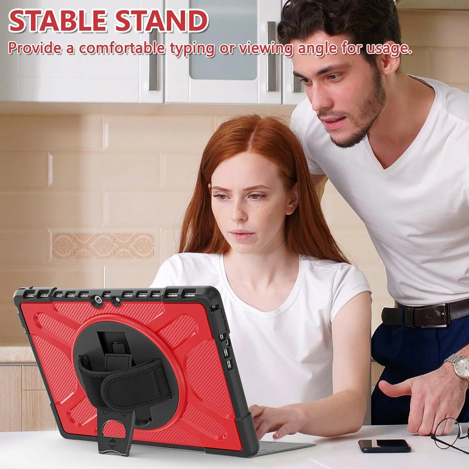 کیف محافظ ZXHYliang برای مایکروسافت Surface Pro 8 ۱۳ اینچی ۲۰۲۱: دارای پایه و بند دستی، مقاوم در برابر ضربه، سازگار با کیبورد Type Cover. (قرمز) کیف محافظ ZXHYliang برای مایکروسافت Surface Pro 8 ۱۳ اینچی ۲۰۲۱: دارای پایه و بند دستی، مقاوم در برابر ضربه، سازگار با کیبورد Type Cover. (قرمز)