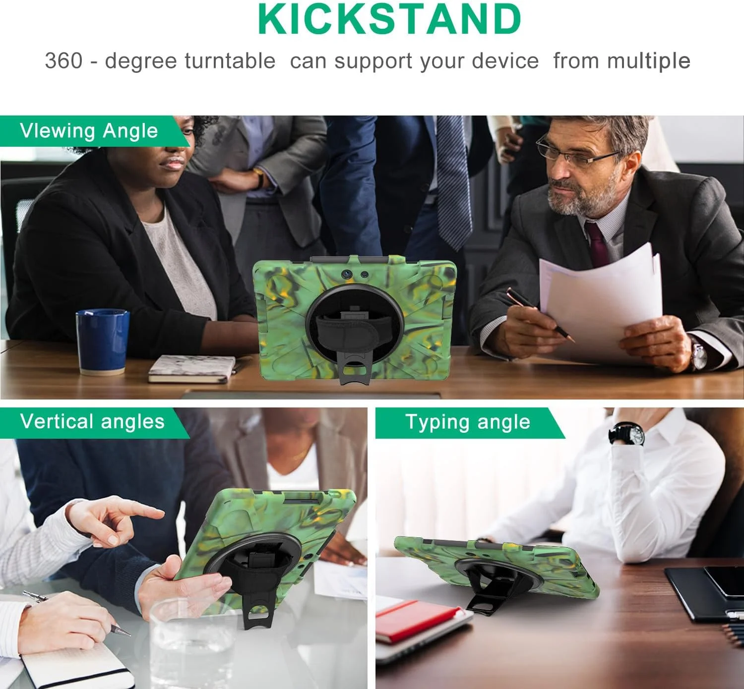 کاور SLLMYYX برای مایکروسافت Surface Pro X 2021/2020/2019 سایز 13 اینچ، کاور محافظ ضد ضربه با بند چرخشی 360 درجه و بند شانه، طرح استتار کاور SLLMYYX برای مایکروسافت Surface Pro X 2021/2020/2019 سایز 13 اینچ، کاور محافظ ضد ضربه با بند چرخشی 360 درجه و بند شانه، طرح استتار