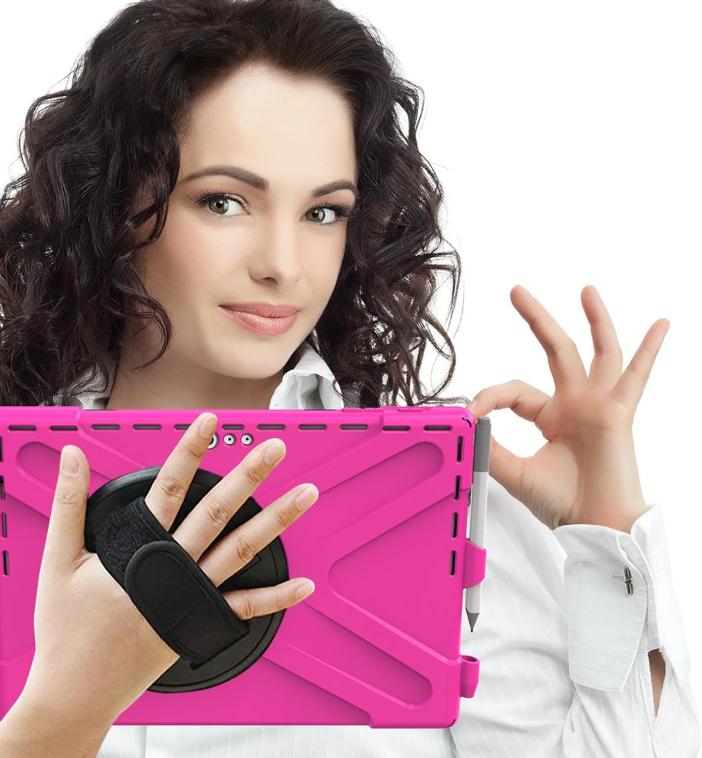 کاور محافظ SLLMYYX برای مایکروسافت Surface Pro 7+ Plus/7/6/5/4 سایز 12.3 اینچ، کاور محافظ ضد ضربه با بند چرخشی 360 درجه و بند شانه، رز کاور محافظ SLLMYYX برای مایکروسافت Surface Pro 7+ Plus/7/6/5/4 سایز 12.3 اینچ، کاور محافظ ضد ضربه با بند چرخشی 360 درجه و بند شانه، رز