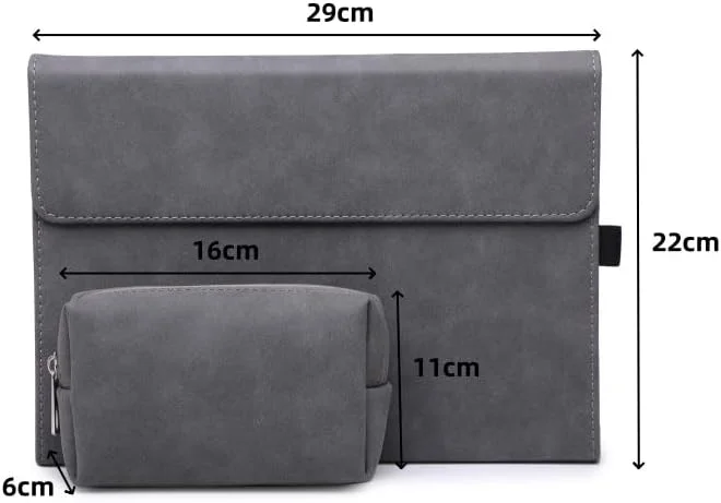 کاور محافظ Gruattreay سازگار با تبلت 13 اینچی Microsoft Surface Pro 11 (2024)، کاور محافظ PU همه کاره با بسته برق برای Surface Pro 11 (سفید مات)