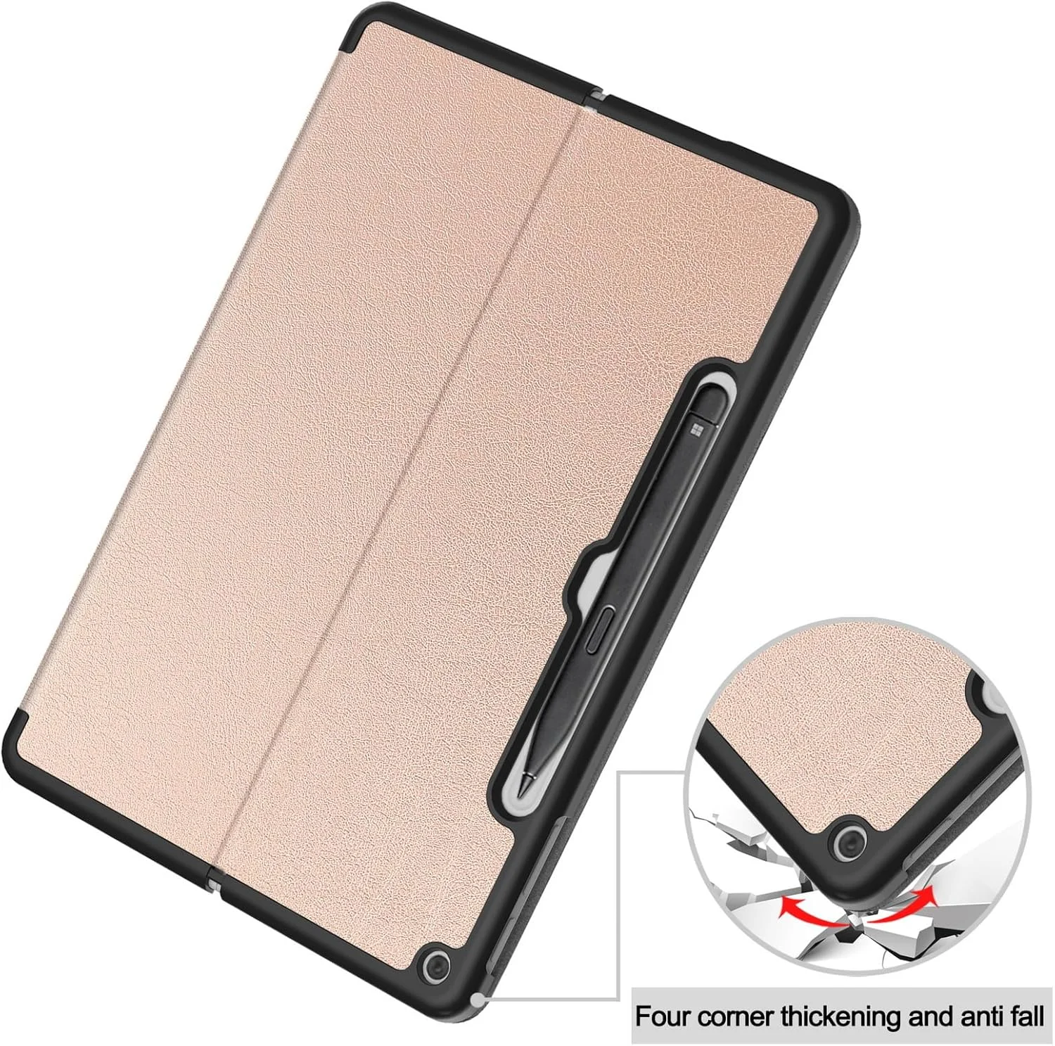 Gruattreay Case Compatible with Microsoft Surface Pro 12 12.0 Inch 2025, Protective Case with Keyboard Storage, Slim Lightweight Hard Shell Protective Cover with Stand (Rose Gold) Gruattreay Case Compatible with Microsoft Surface Pro 12 12.0 Inch 2025, Protective Case with Keyboard Storage, Slim Lightweight Hard Shell Protective Cover with Stand (Rose Gold)