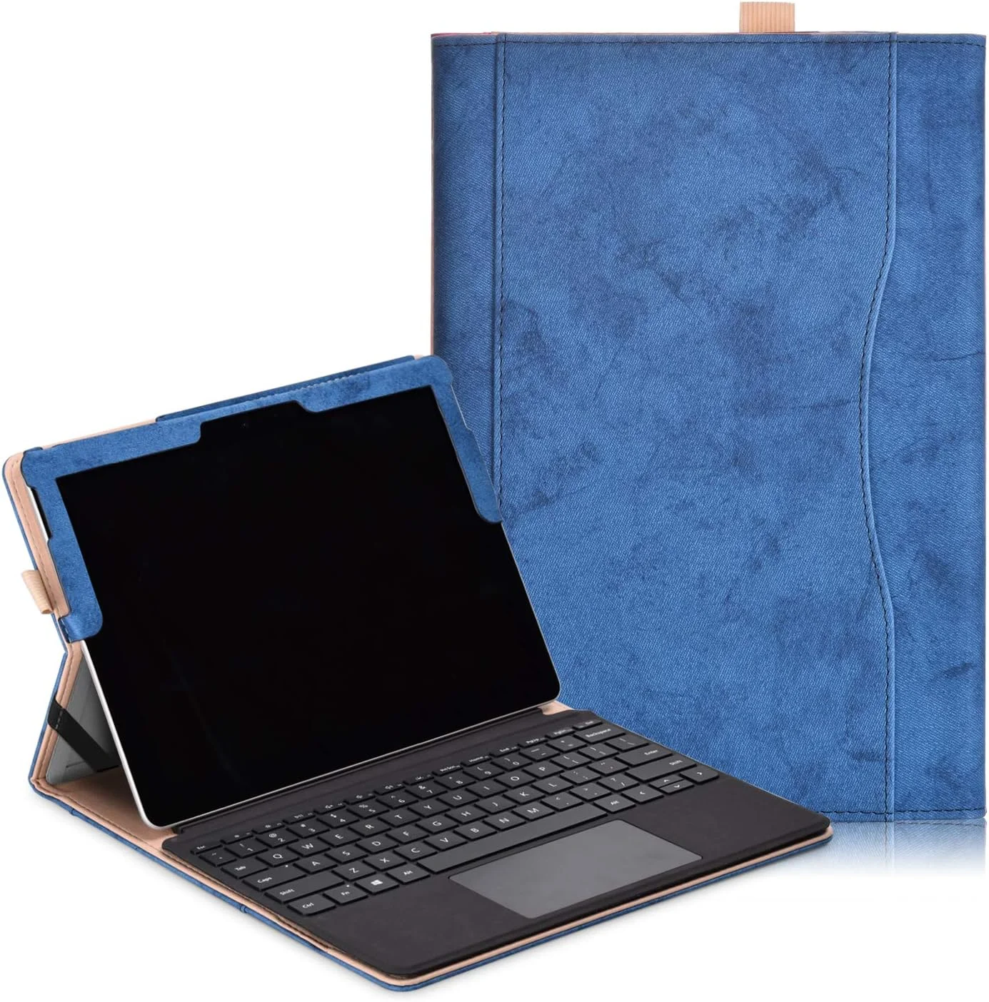 کیف محافظ Gylint برای مایکروسافت Surface Go، کاور باریک تجاری با قابلیت تنظیم چند زاویه دید، سازگار با کیبورد Type Cover (آبی تیره) کیف محافظ Gylint برای مایکروسافت Surface Go، کاور باریک تجاری با قابلیت تنظیم چند زاویه دید، سازگار با کیبورد Type Cover (آبی تیره)