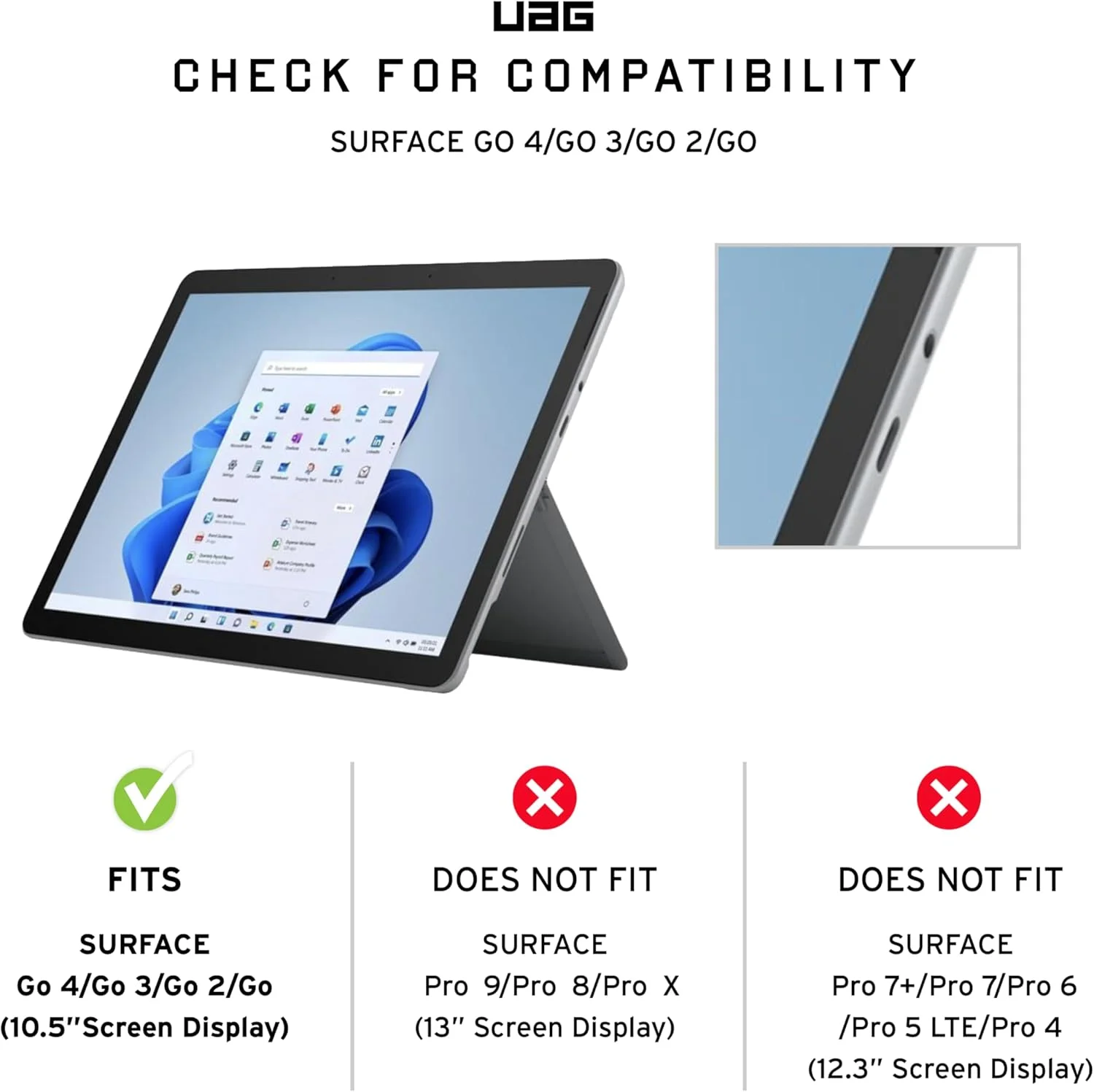 کاور محافظتی مقاوم و ضد ضربه مشکی رنگ UAG Scout مناسب برای Microsoft Surface Go 3 / Surface Go 2 / Surface Go با صفحه نمایش 10.5 اینچی به همراه بند دستی